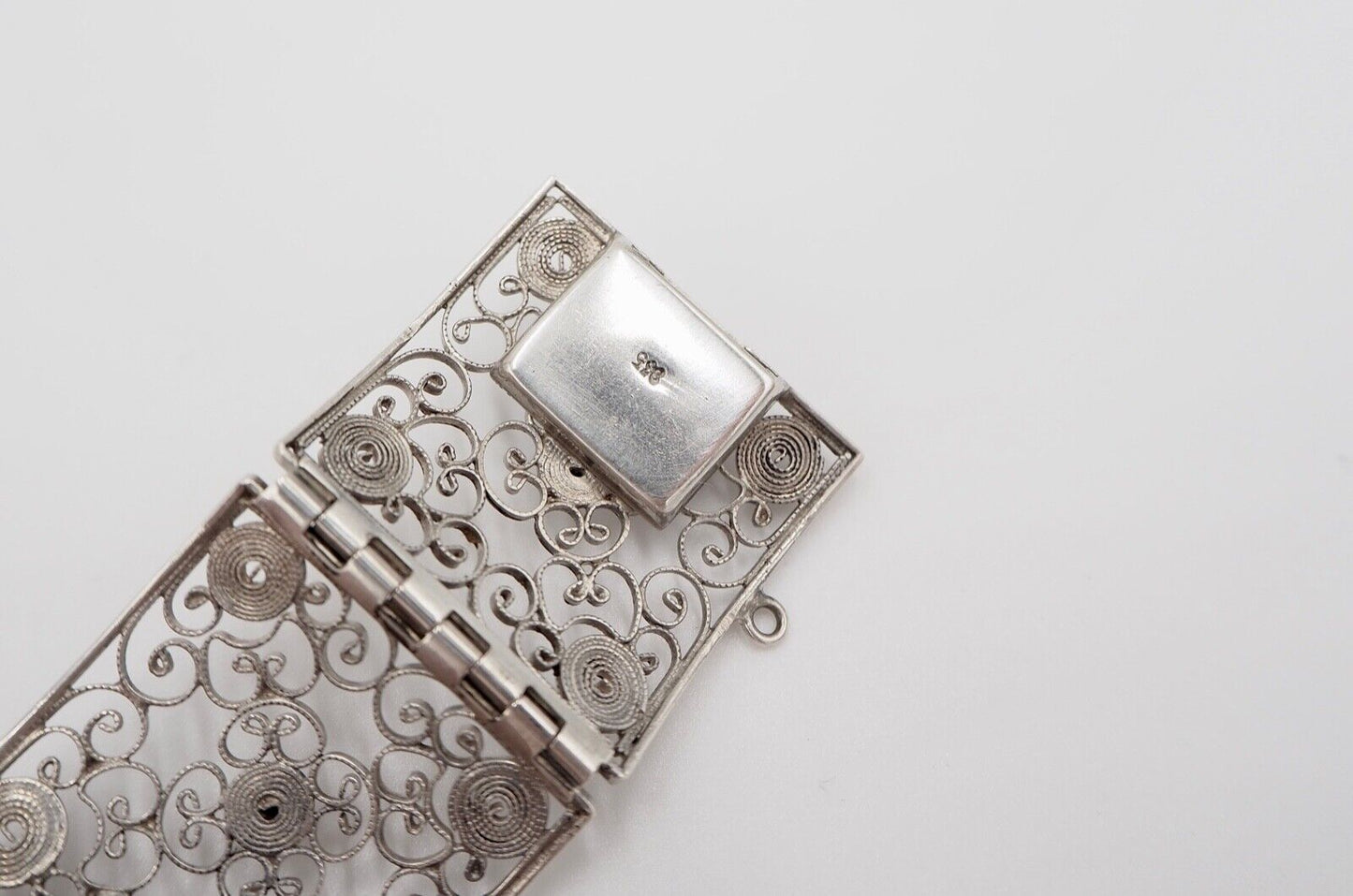 antikes filigranes Silber Armband 835 im Jugendstil floral Blumenmuster - Antikhandel-Stuttgart