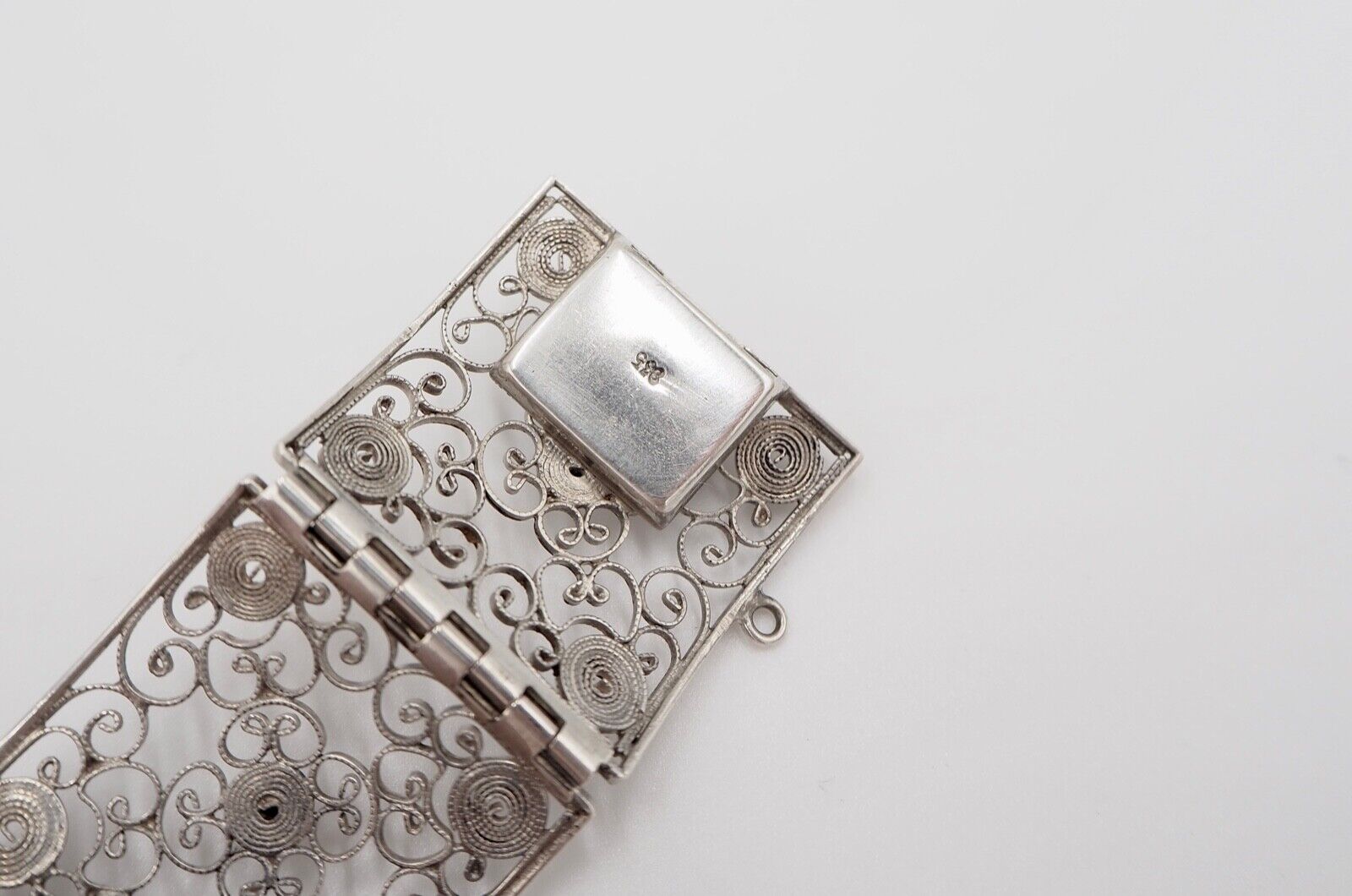 antikes filigranes Silber Armband 835 im Jugendstil floral Blumenmuster - Antikhandel-Stuttgart