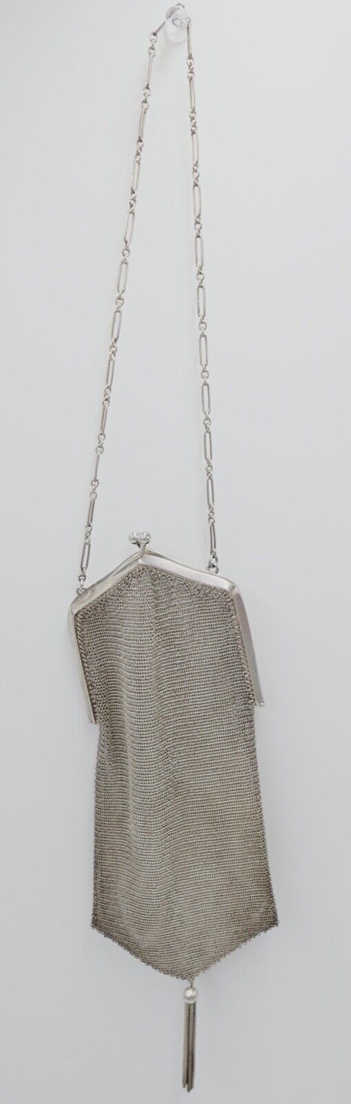 um 1920 Silber 800 MASSIFIL L.G. Ketten Geldbörse Opern Täschchen Portemonnaie - Antikhandel-Stuttgart