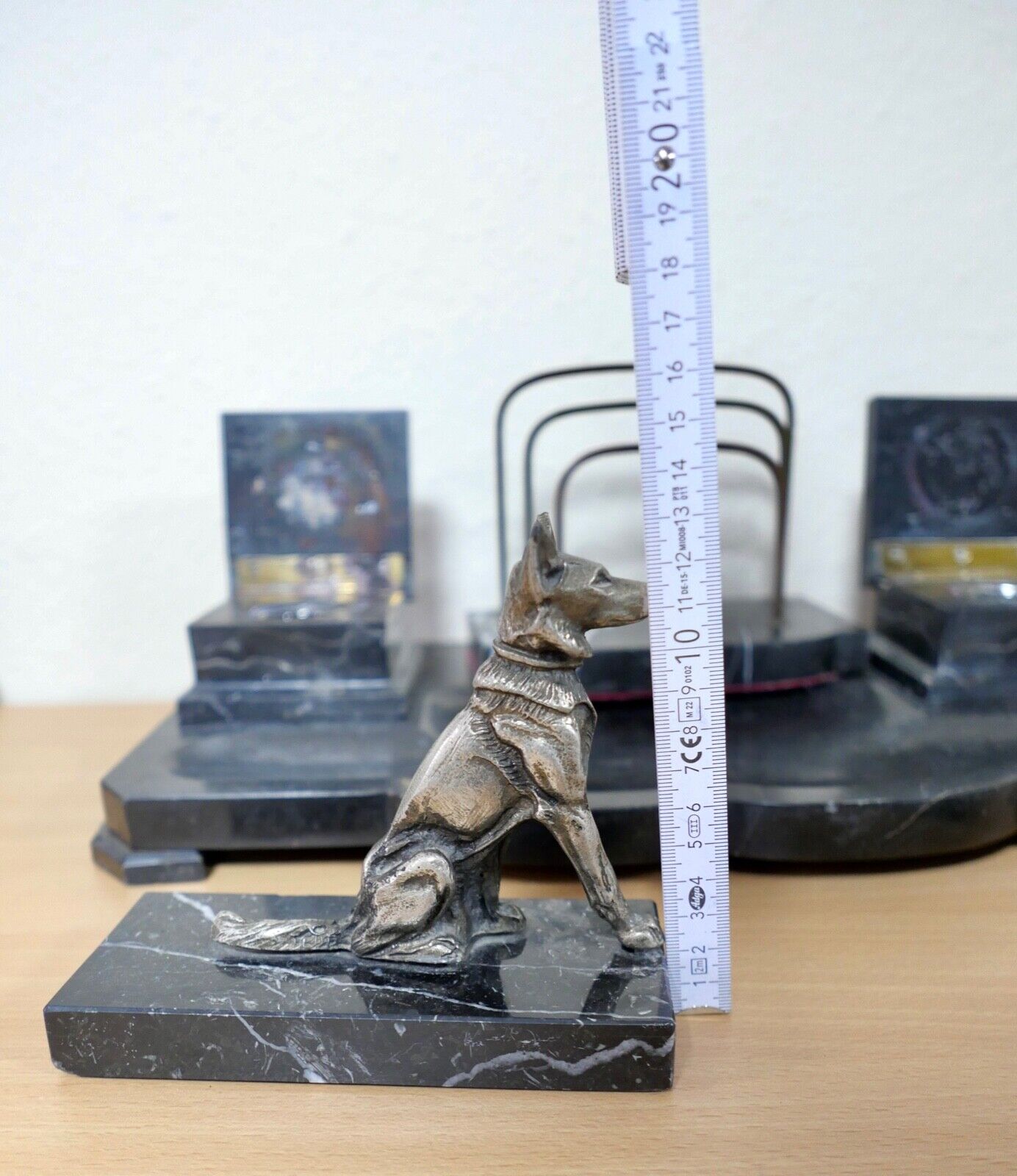 antike Schreibtischgarnitur aus Marmor - Antikhandel-Stuttgart