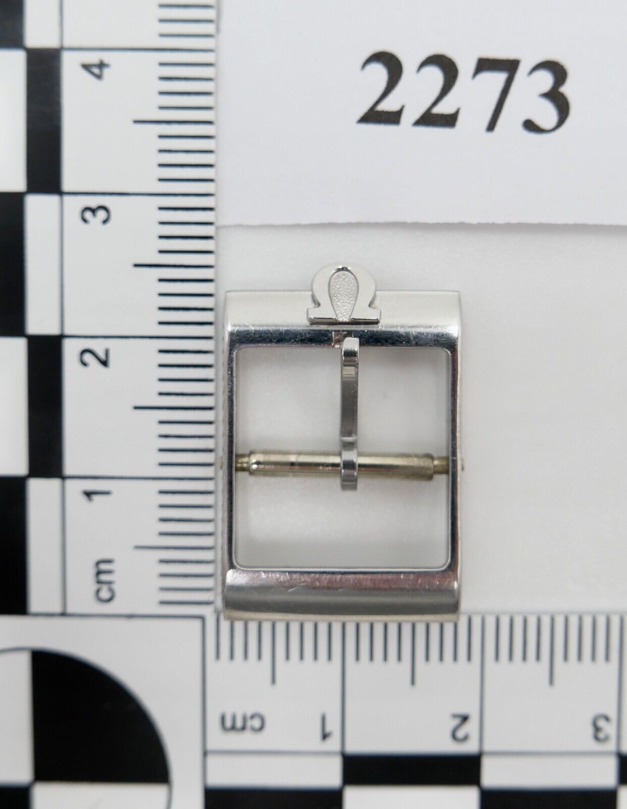 ORIGINAL alte OMEGA Dornschließe EDELSTAHL Armbanduhr 14mm CLASP BUCKLE - Antikhandel-Stuttgart