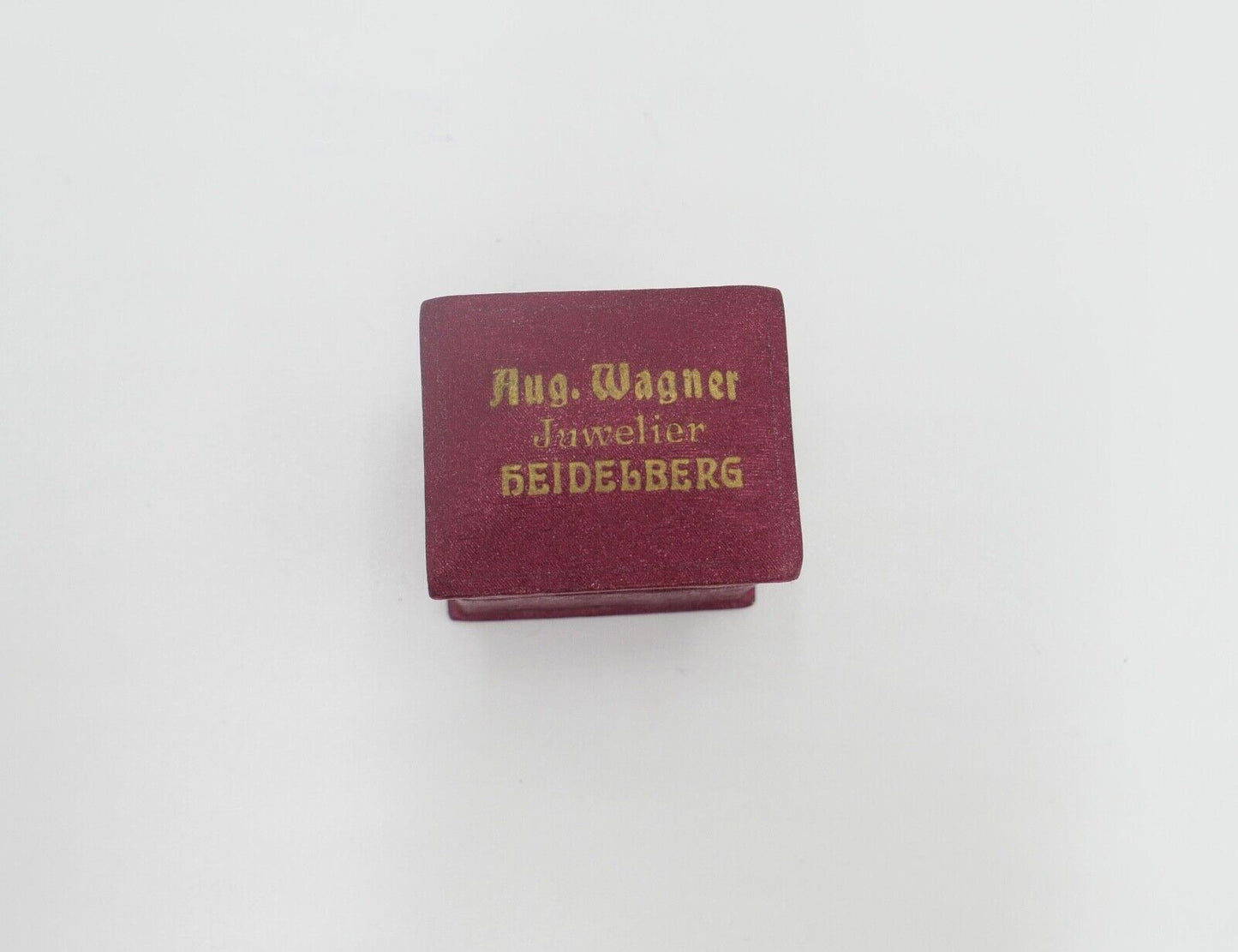 antikes Ringetui 3,6x3x3 cm Rot Etui Box Aufbewahrung Schatulle - Antikhandel-Stuttgart