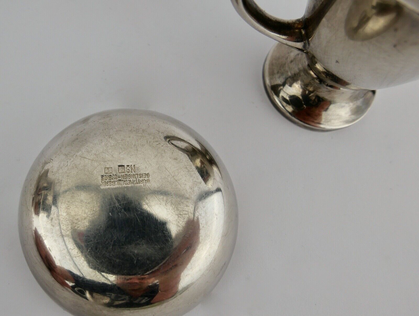 3 Tlg WMF Set Kännchen Schale Kanne Tee Mokka Kaffee NS 1930er 0,3 L 0,03 L - Antikhandel-Stuttgart