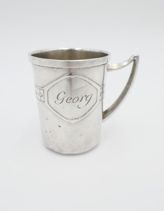 Art Deco 30er / 40er Jahre Becher 800 Silber Lutz & Weiß Pforzheim - Antikhandel-Stuttgart