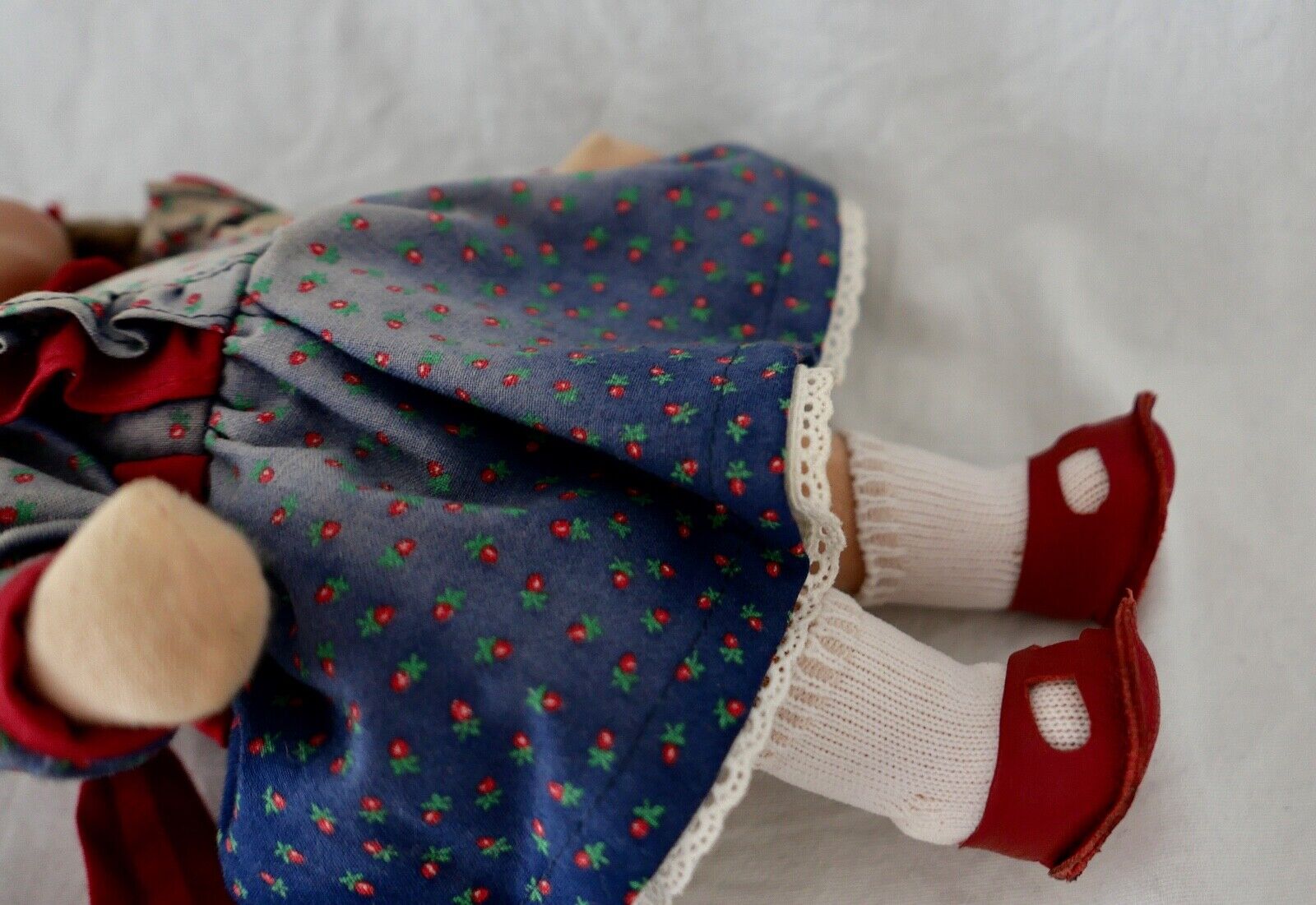 Alte Käthe Kruse Puppe verm. BETTINA Kaethe 26 cm Däumlinchen Braune Augen Zopf - Antikhandel-Stuttgart