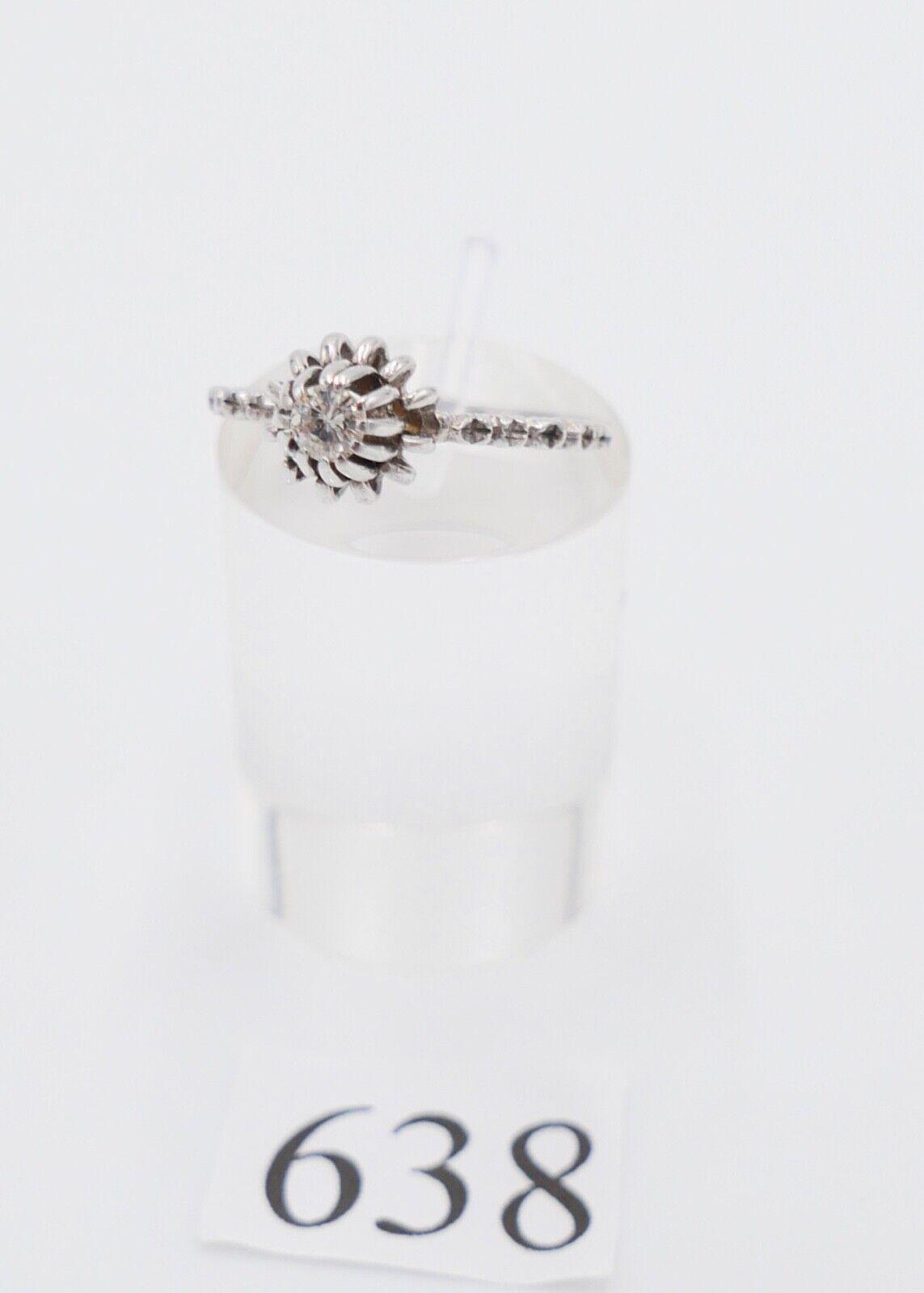 Klassischer Solitär Weißgold Brillant 585 14K Damen Ring 0,25 Ct Gr. 60 VVS - Antikhandel-Stuttgart