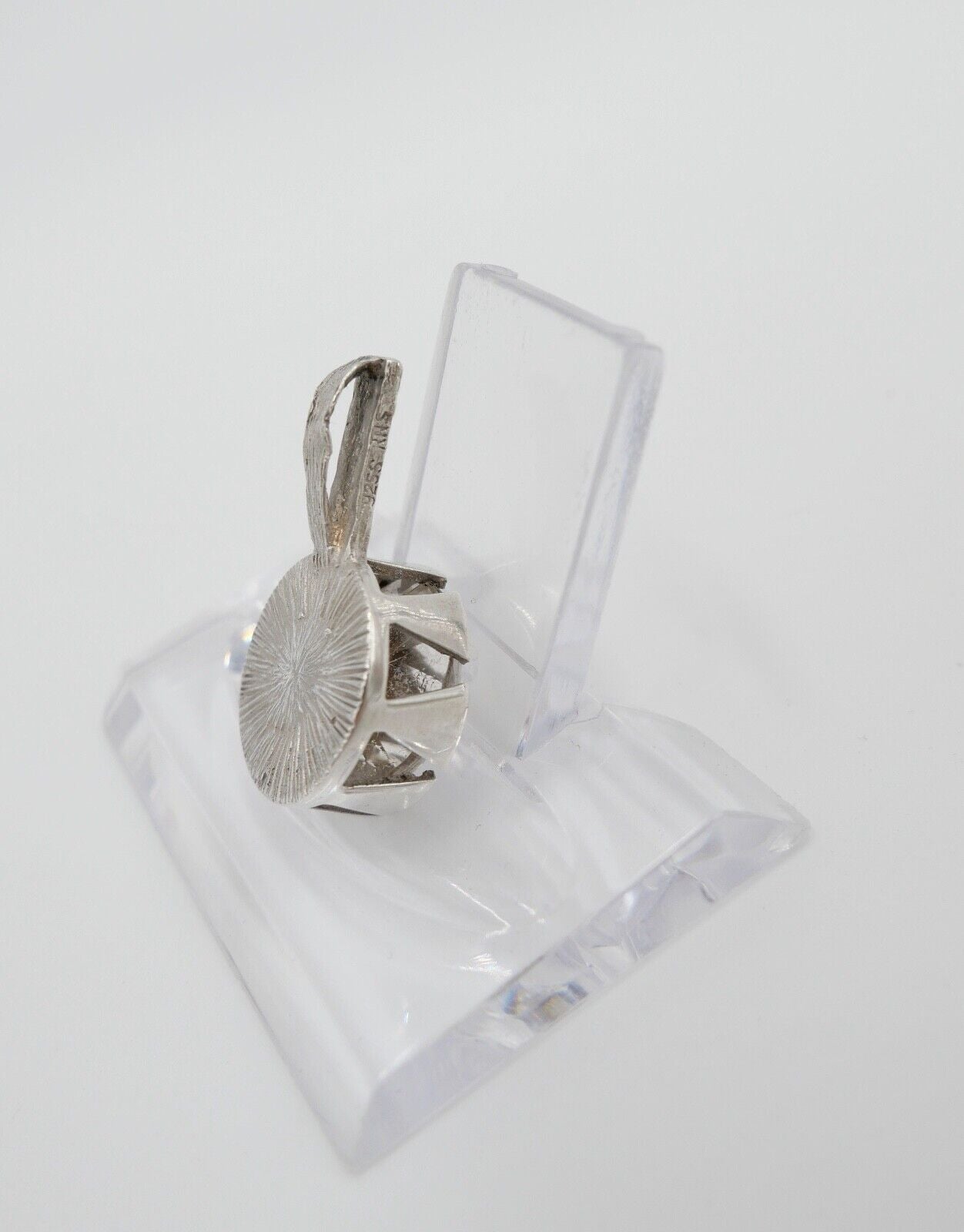 NIELSEN 925S RNS Silber Anhänger mit großem Bergkristall Ø 18 mm - Antikhandel-Stuttgart