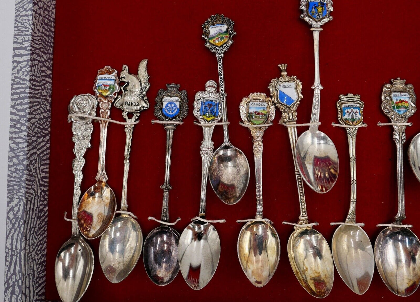 35x Sammellöffel Andenkenlöffel Souvenierlöffel versilbert Silber 800 80 90 100 - Antikhandel-Stuttgart