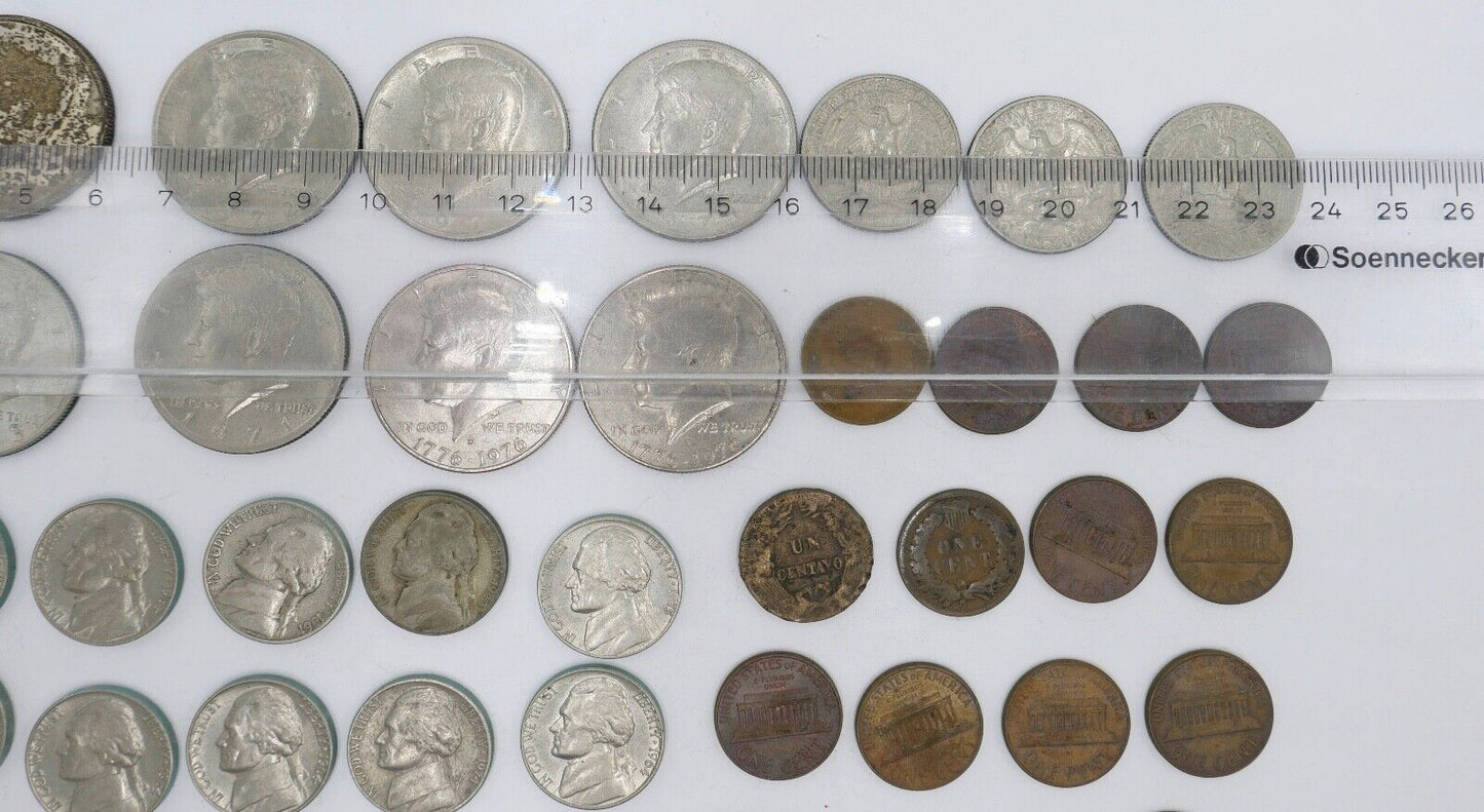 Posten LOT USA Dollar Cent Vereinigte Staaten Kennedy , Liberty etc SILBER - Antikhandel-Stuttgart