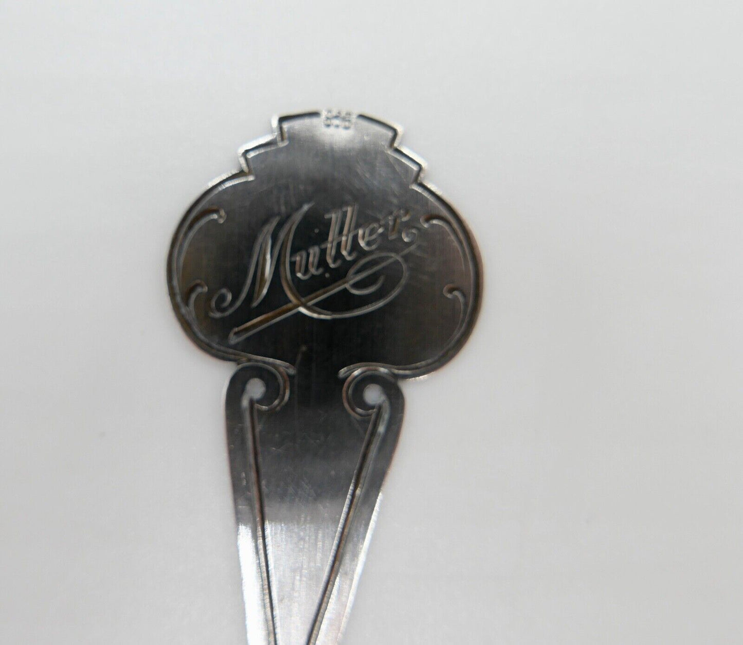 Altes LESEZEICHEN in 835 Silber mit Gravur MUTTER & GH - Antikhandel-Stuttgart