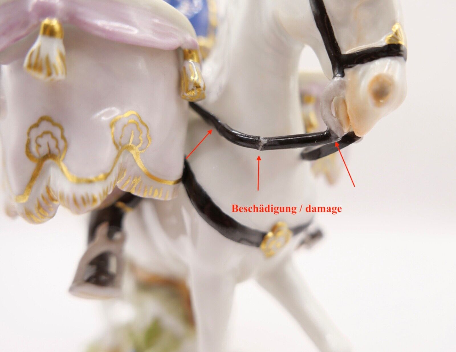 Meissen Figurengruppe 1. Wahl Paukenschläger Trommler zu Pferde Kändler 69555 - Antikhandel-Stuttgart