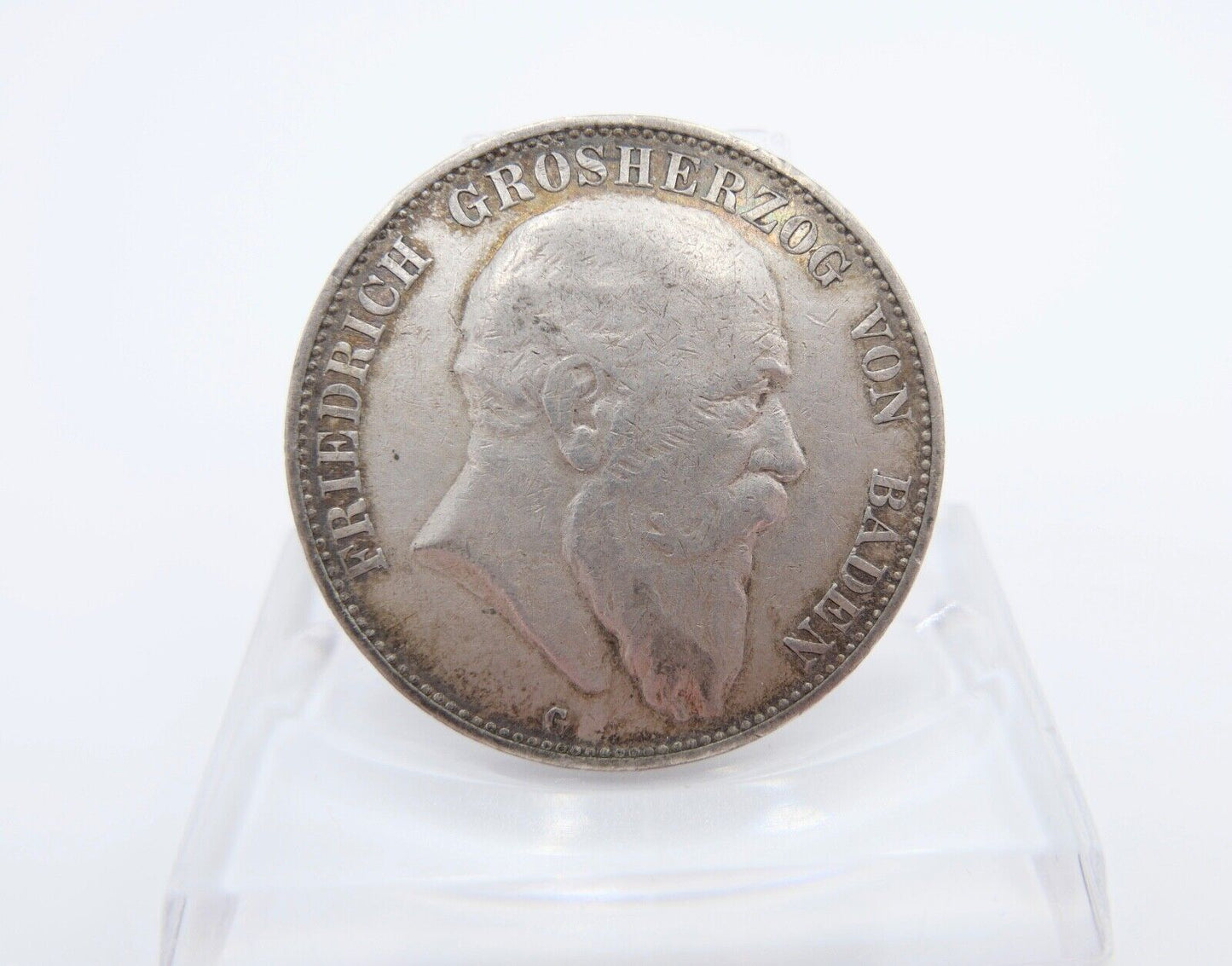 5 Mark Silbermünze Friedrich Großherzog von Baden 1907 G Jäger J.33 ss - vz - Antikhandel-Stuttgart