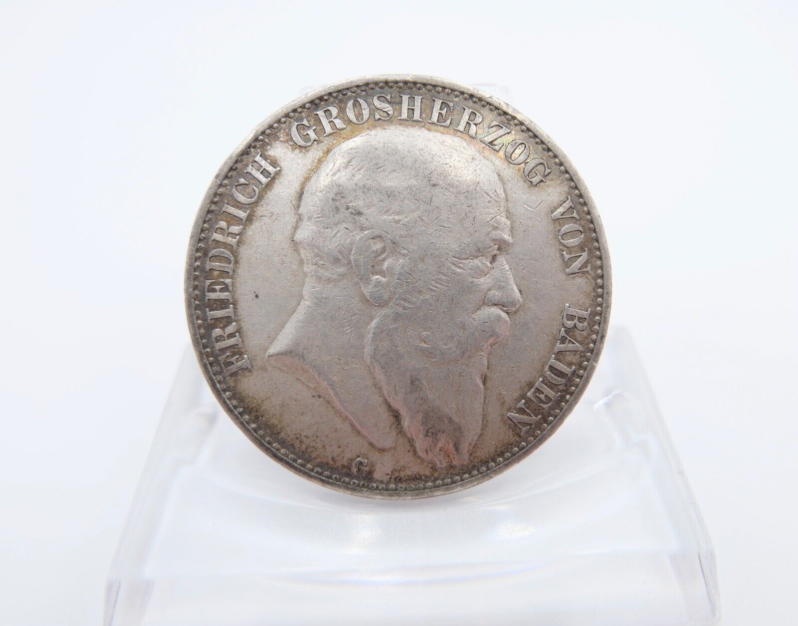 5 Mark Silbermünze Friedrich Großherzog von Baden 1907 G Jäger J.33 ss - vz - Antikhandel-Stuttgart