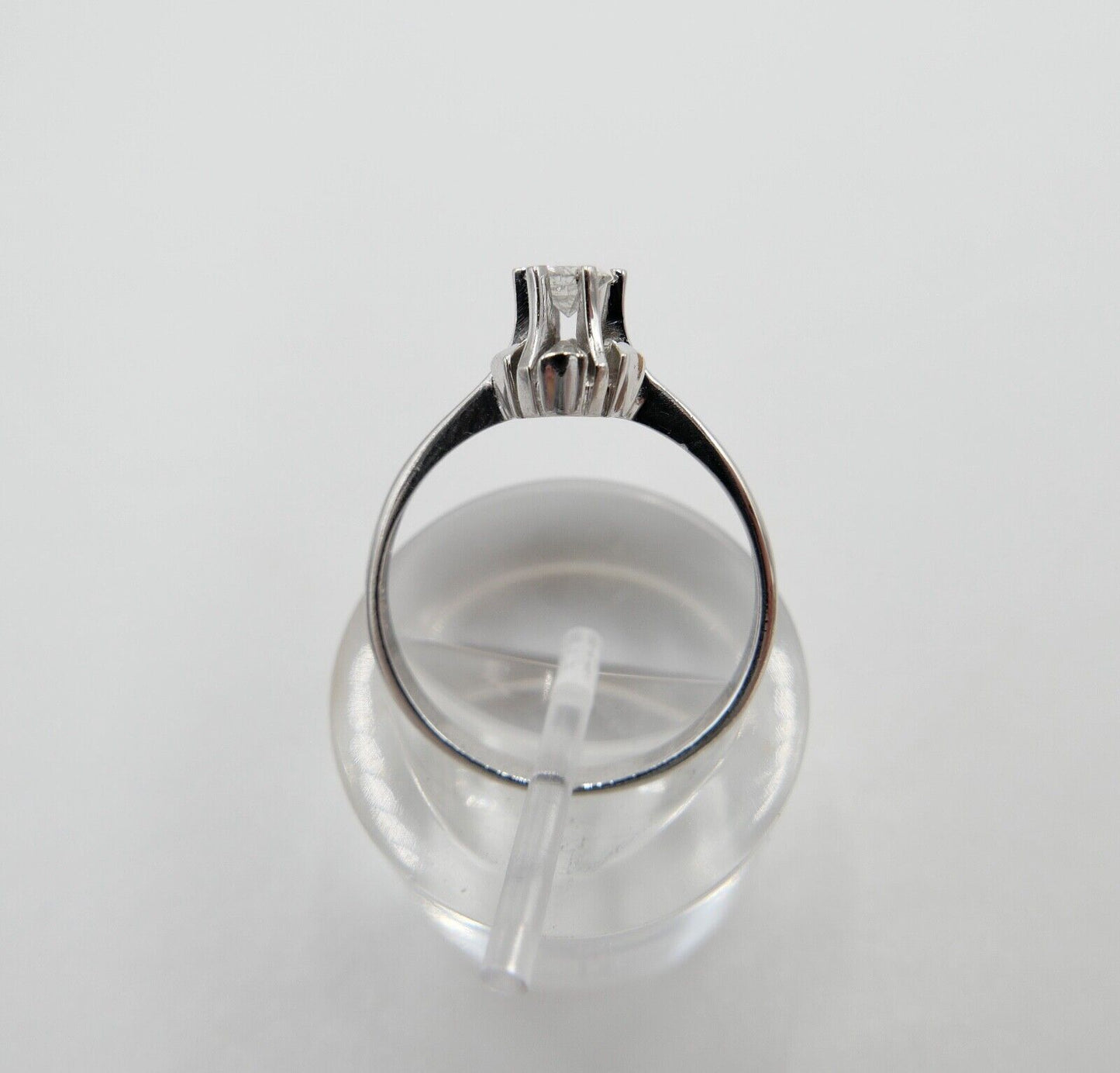 Solitär Weißgold Brillant 585 14K Damen Ring 0,21 Ct Gr. 56 SI Wesselton - Antikhandel-Stuttgart