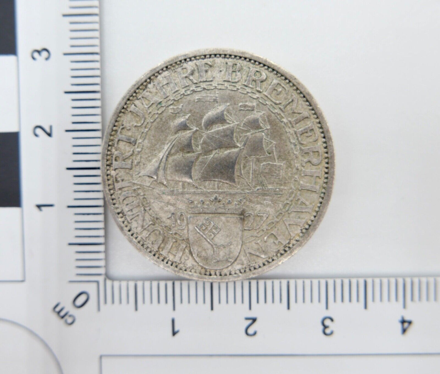 3 Mark Silber 1927 A 100 Jahre Bremerhaven Silbermünze Jäger J.325 - Antikhandel-Stuttgart