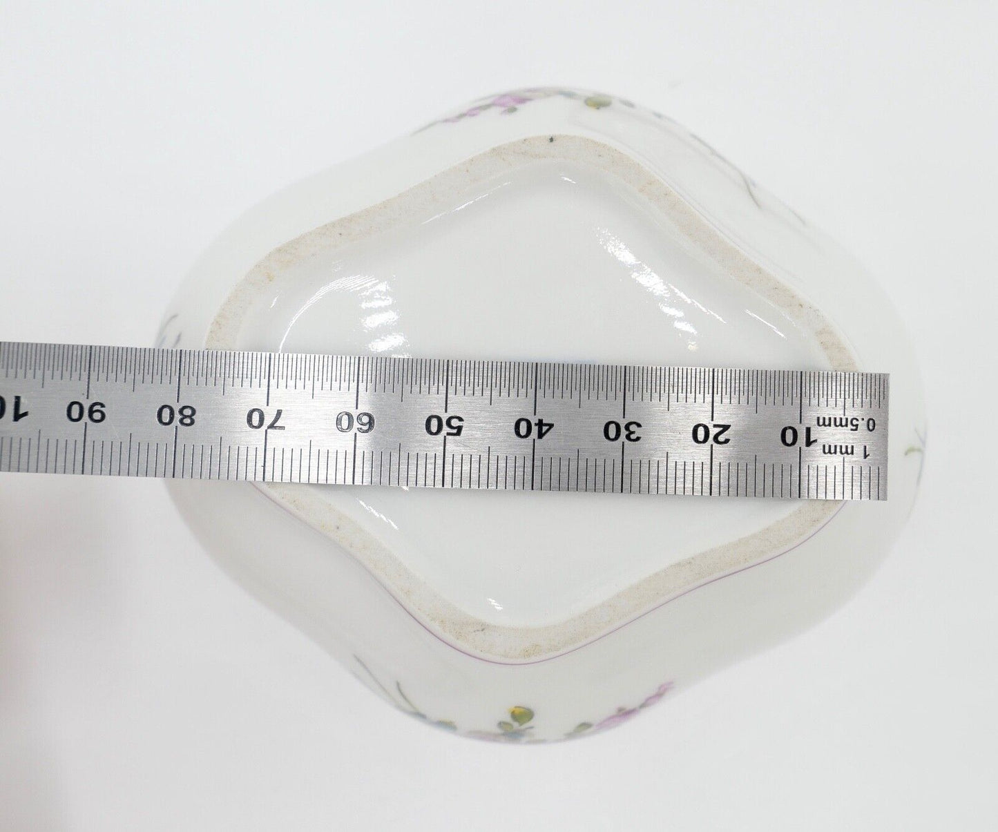 Sächsische Porzellanmanufaktur Dresden Deckeldose Bonboniere Porzellan Rose - Antikhandel-Stuttgart