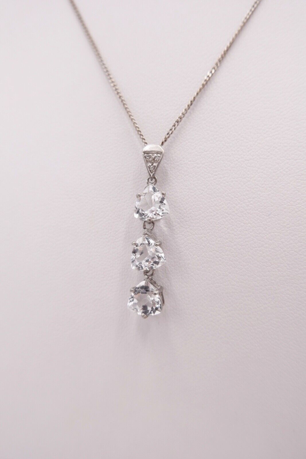 alt 925 Silber Anhänger mit Topas und Diamanten vintage - Antikhandel-Stuttgart