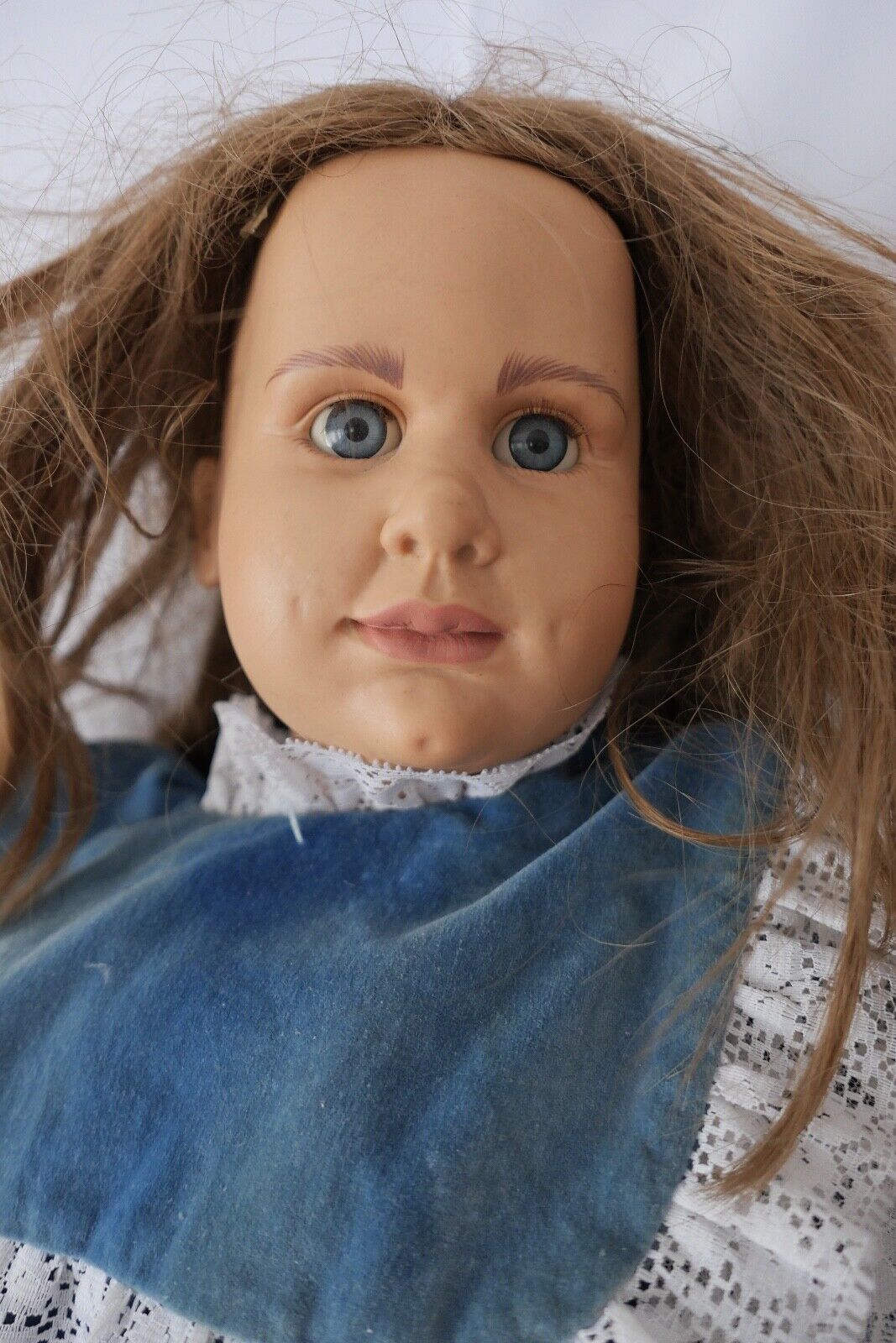 Alte Hildegard Günzel Vinyl Puppe China 75 cm Mädchen ( WERA ) - Antikhandel-Stuttgart