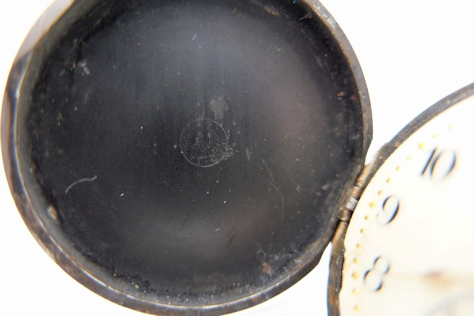 Antike Taschenuhr TAVANNES Ø 48 mm Emaille Zifferblatt - Antikhandel-Stuttgart