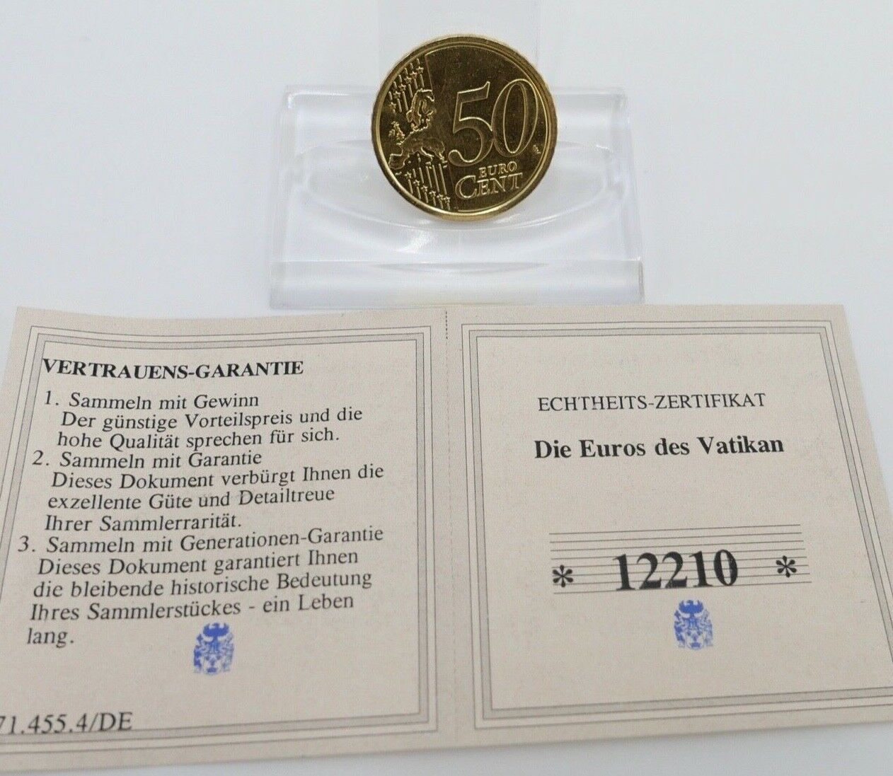 Vatikan 50 Euro Cent 2010 R sehr schön in Kapsel - Antikhandel-Stuttgart