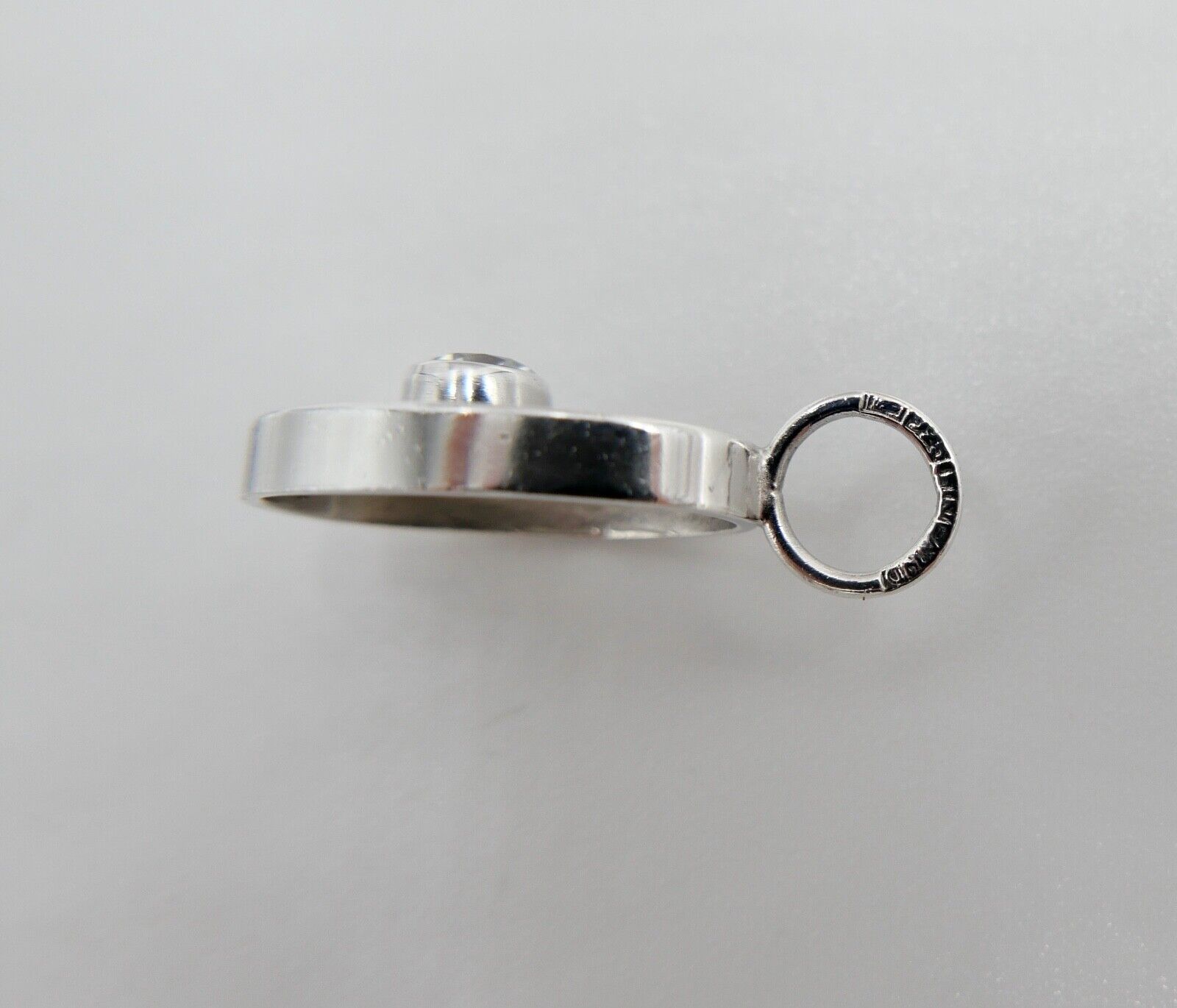 70er KARL LAINE FINNLAND 925 Silber Anhänger mit Bergkristall - Antikhandel-Stuttgart