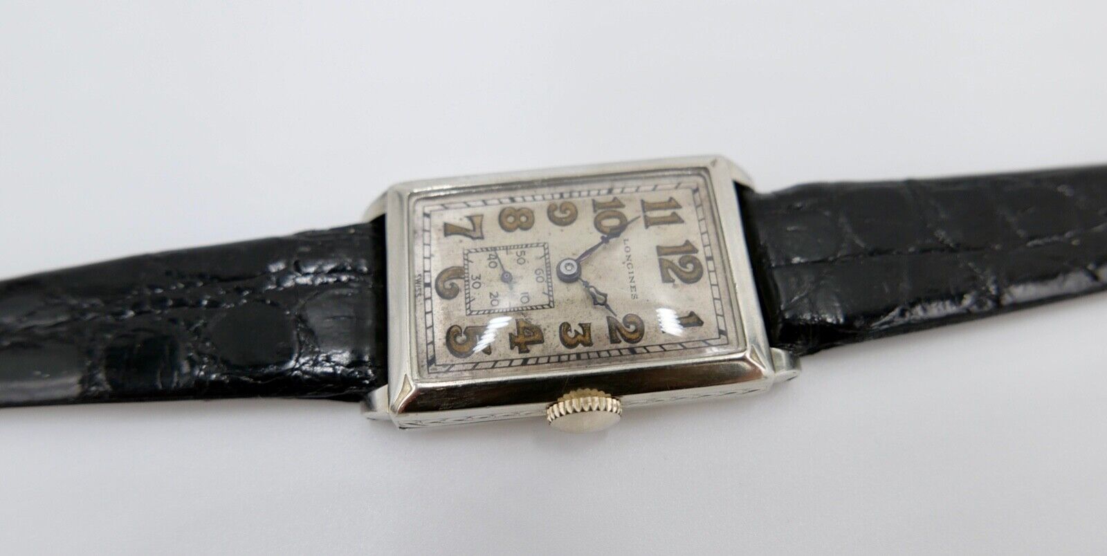 1930er VINTAGE LONGINES Herren vergoldet gold filled Cal. 947N neues Lederband - Antikhandel-Stuttgart
