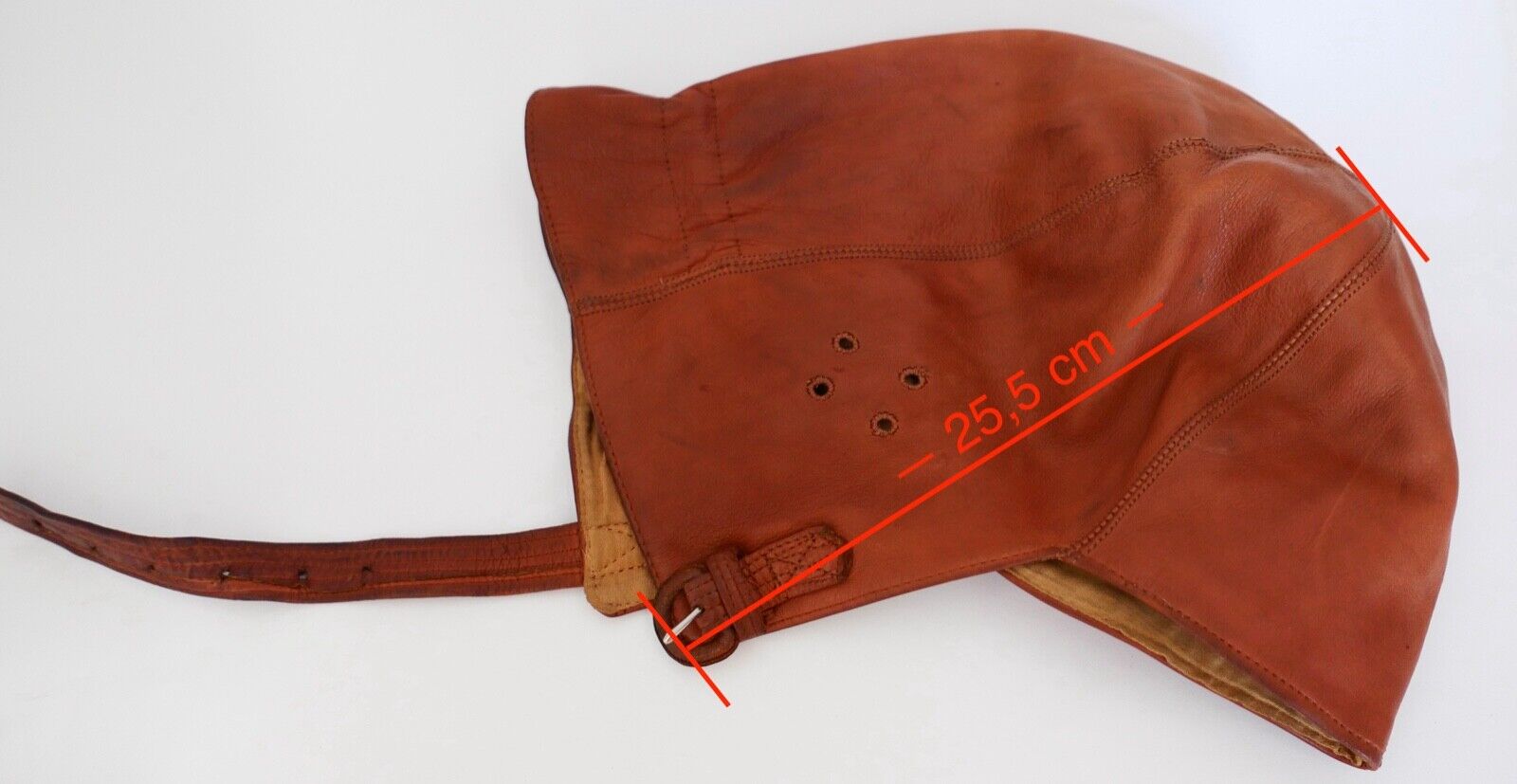 Oldtimer Motorrad Cabrio Flieger Haube Leder Braun 1930-40er Jahre SPORT STEIDEL - Antikhandel-Stuttgart