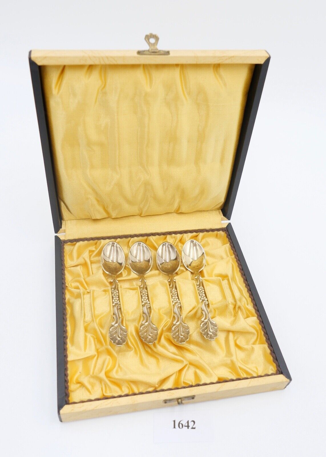 1947 Dänemark Johannes Siggaard 830 Silber vergoldet Mokka Löffel 4 Stück - Antikhandel-Stuttgart