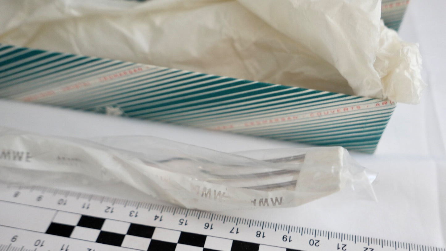 NEU 6 Teile WMF  2900 Gabel 90er versilbert 20,4 cm in OVP und UNBENUTZT