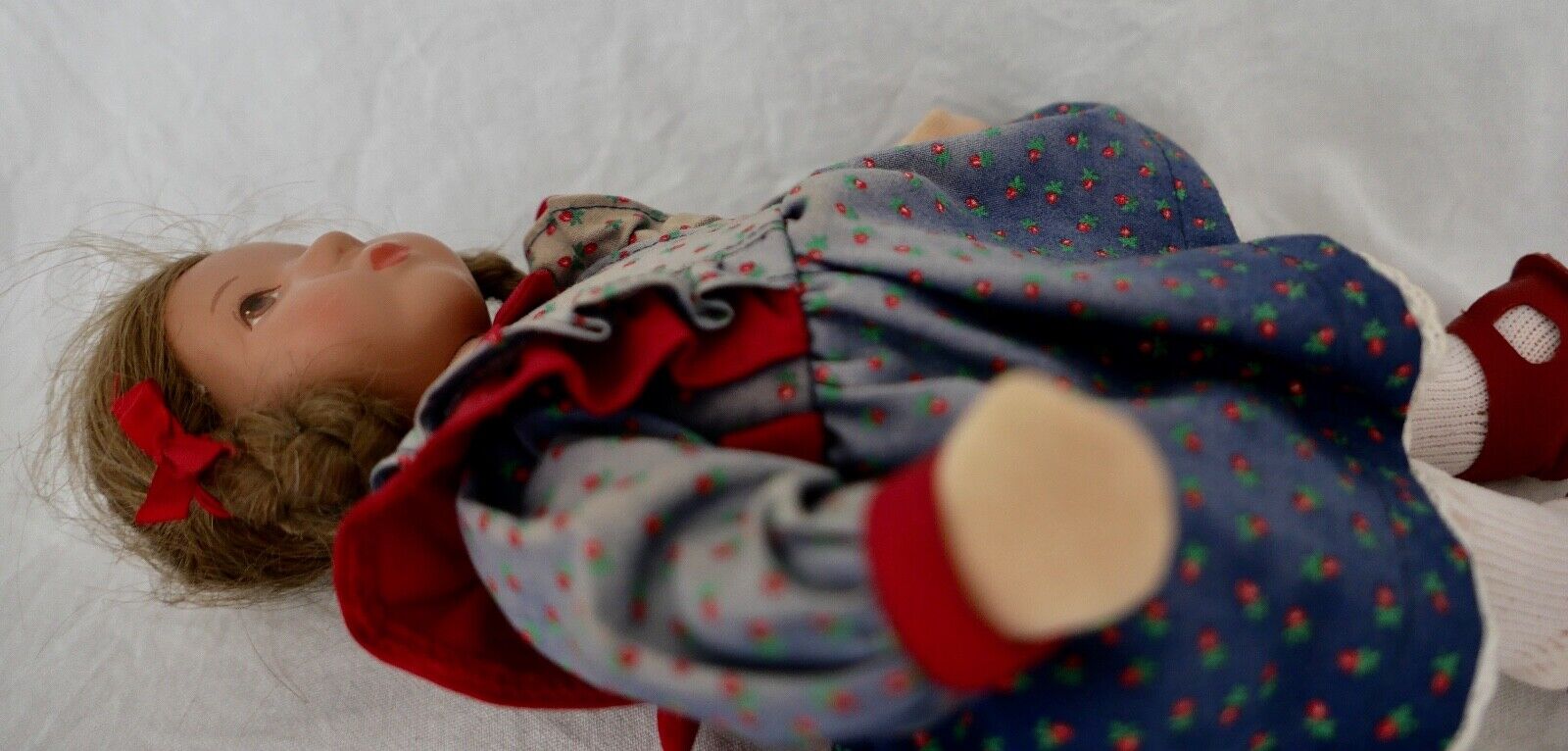 Alte Käthe Kruse Puppe verm. BETTINA Kaethe 26 cm Däumlinchen Braune Augen Zopf - Antikhandel-Stuttgart