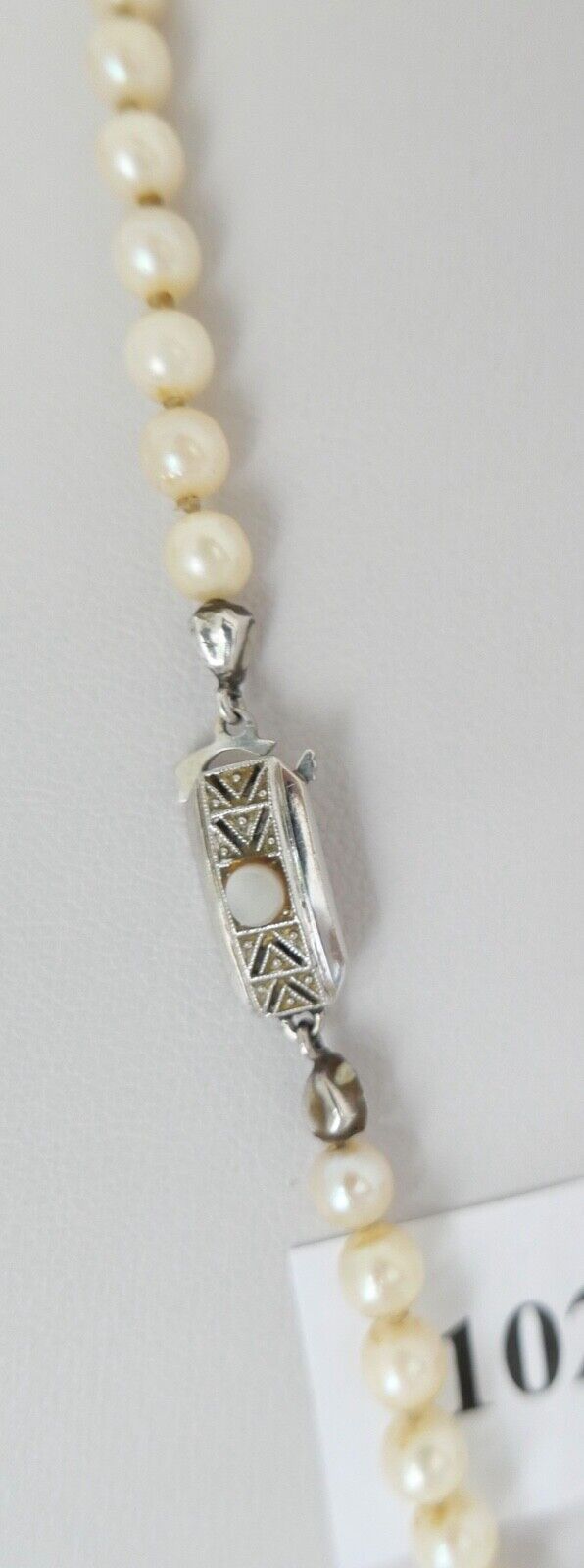 Perlenkette Collier AKOYA ZUCHTPERLE Gold 585 / 14K pearl Ø 4,6 bis 8,3 mm 51 cm - Antikhandel-Stuttgart