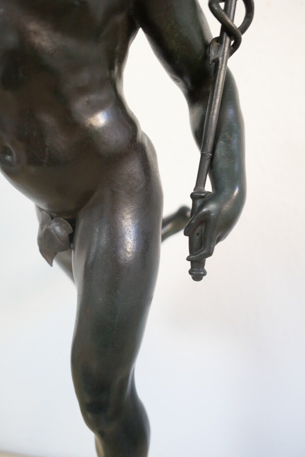 Große Bronze Statue 79 cm HERMES DER GÖTTERBOTE 6,4 Kg - Antikhandel-Stuttgart