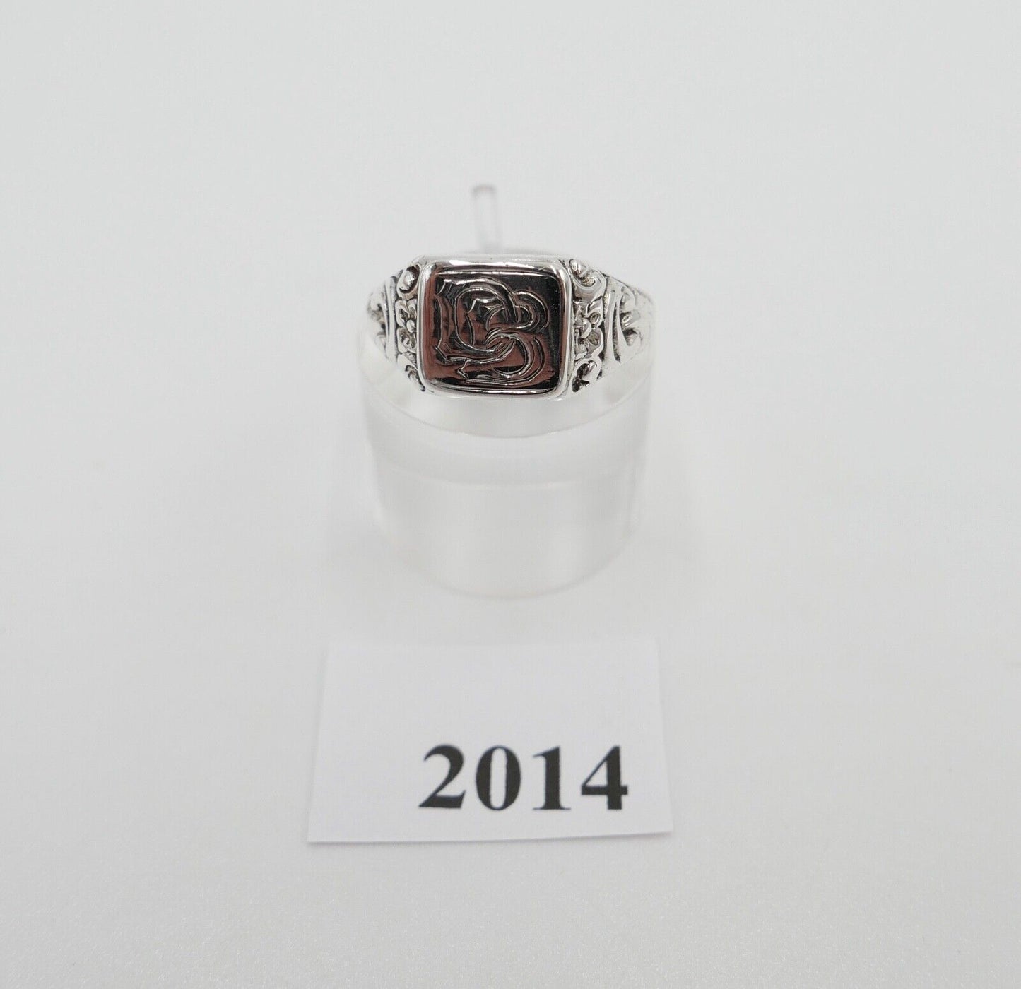 Siegelring Jugendstil Monogramm DB BD Herrenring Ring 835 Silber Gr. 58 - Antikhandel-Stuttgart