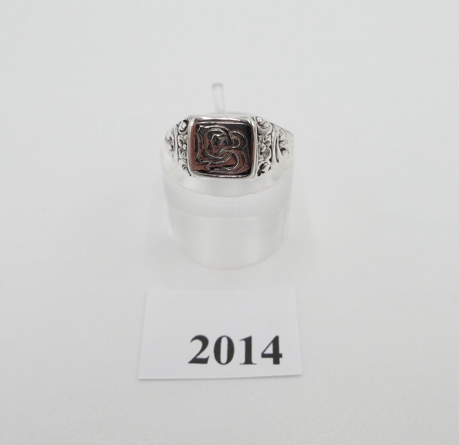 Siegelring Jugendstil Monogramm DB BD Herrenring Ring 835 Silber Gr. 58 - Antikhandel-Stuttgart