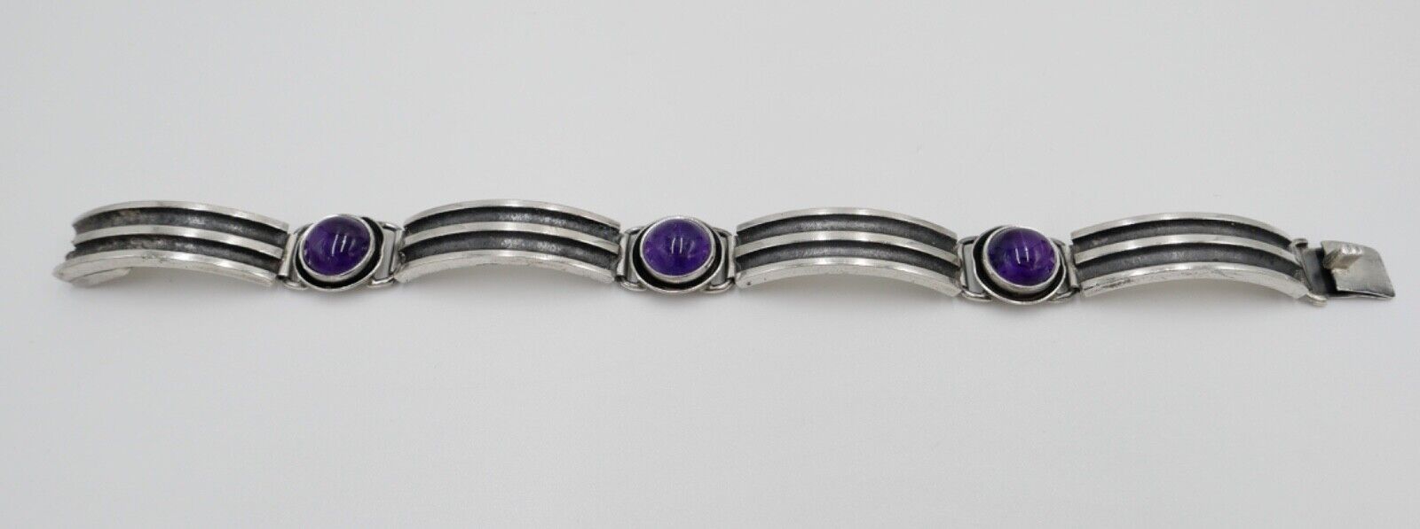 Amethyst 800 Silber Glieder Armband " PERLI " - Antikhandel-Stuttgart