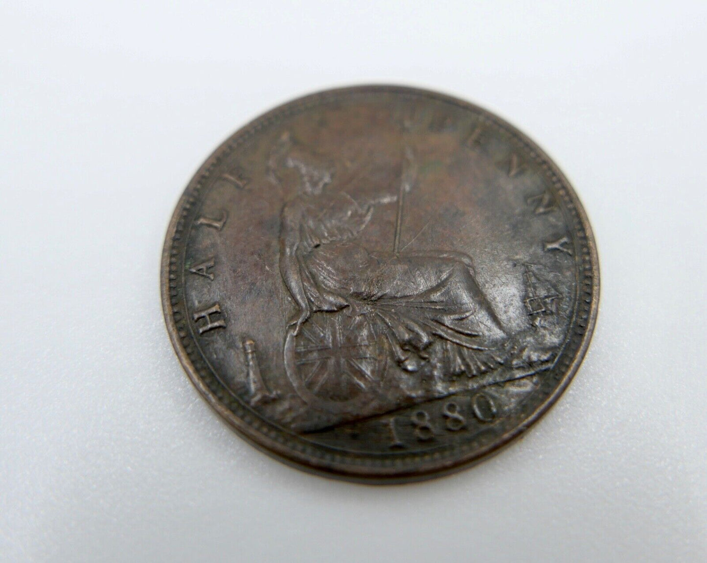 Großbritannien 1880 halfpenny half penny Münze Queen Victoria in VZ - Antikhandel-Stuttgart