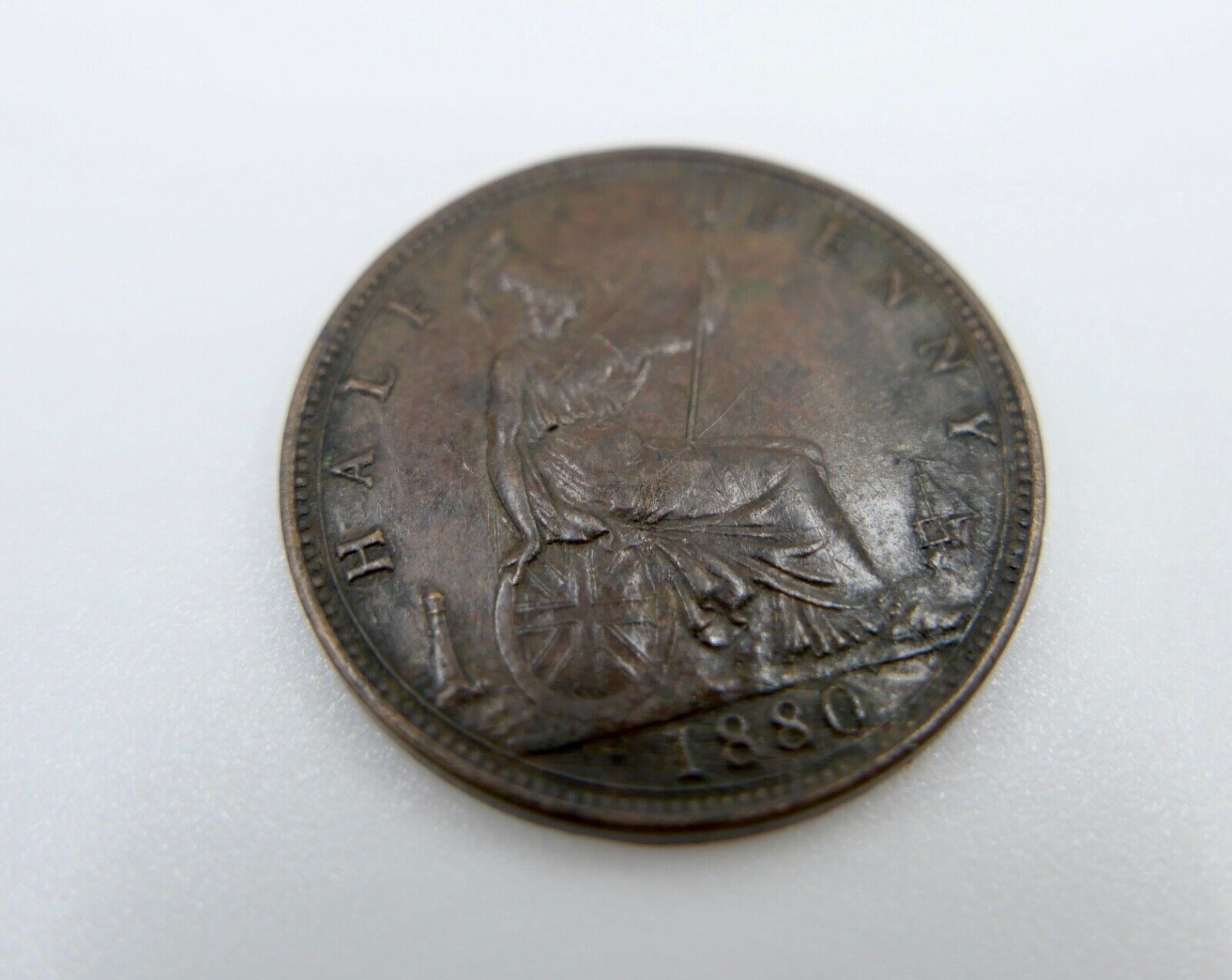 Großbritannien 1880 halfpenny half penny Münze Queen Victoria in VZ - Antikhandel-Stuttgart