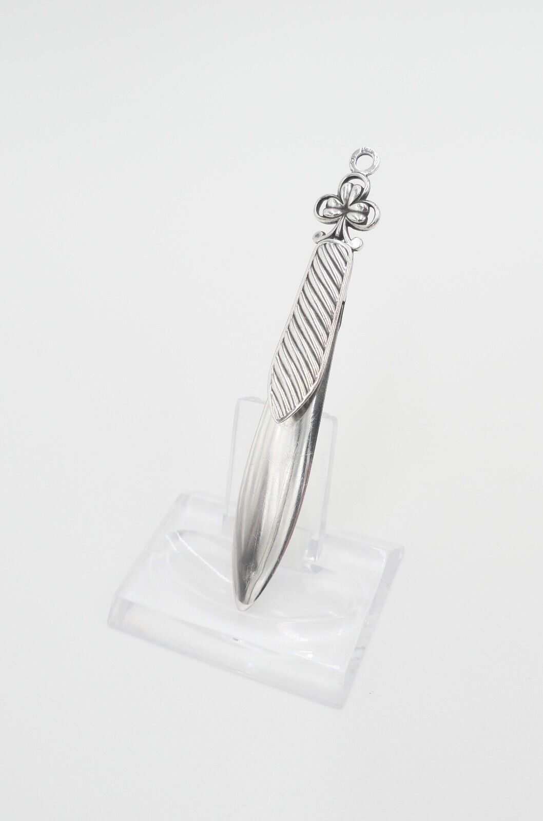 alter Brieföffner Krawatte Frankreich DEPOSE CM Silber Floral - Antikhandel-Stuttgart