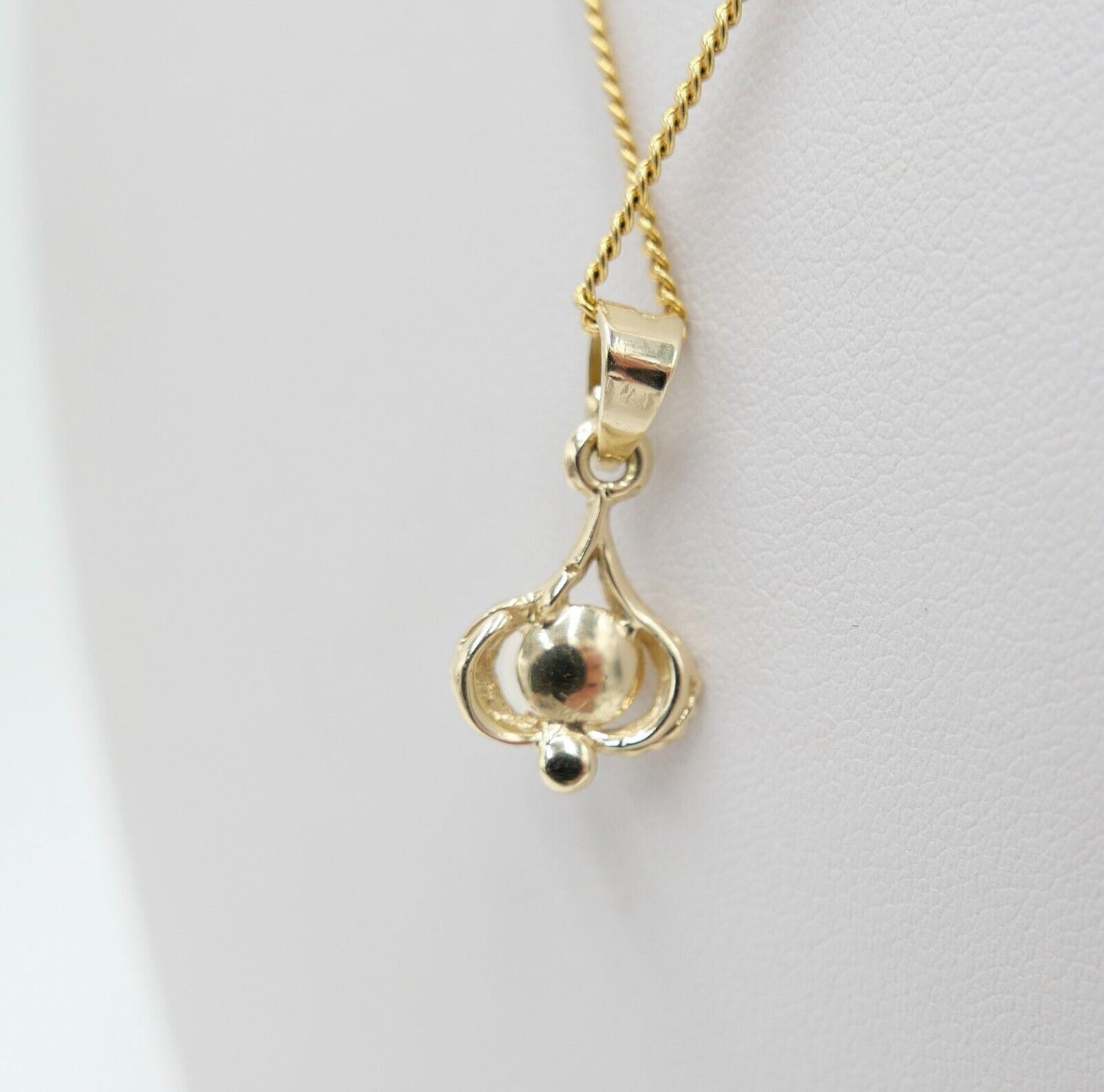 Alter Anhänger 585 / 14K Gelbgold mit Zuchtperle 60er Jahre - Antikhandel-Stuttgart