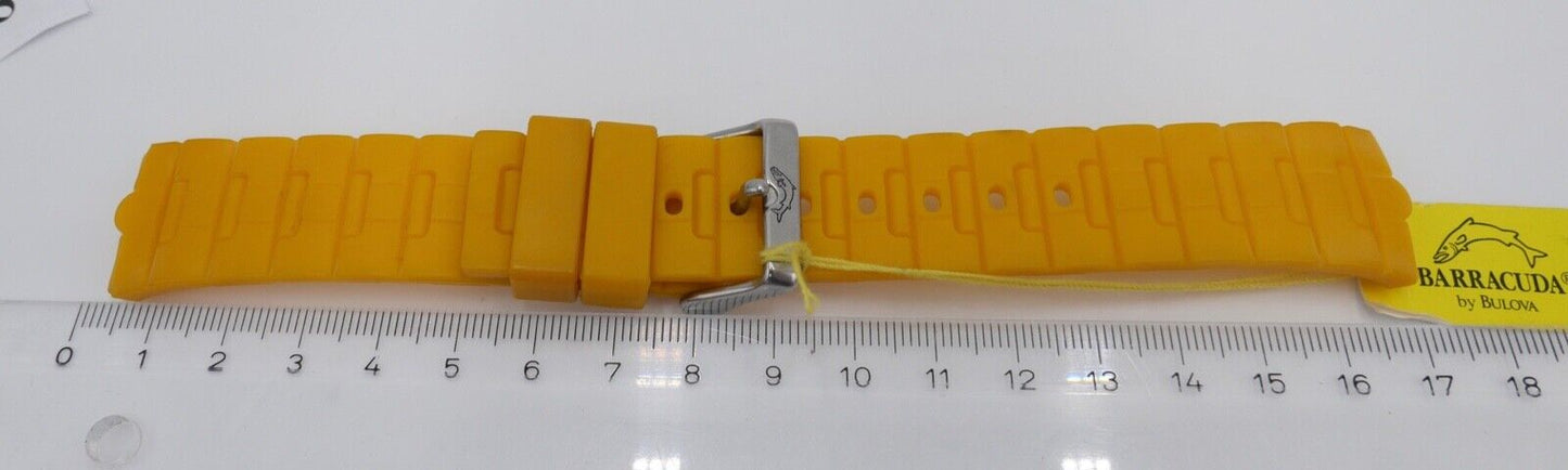BARRACUDA by Bulova Diver Taucher Gelb 20 mm Gummi Uhrenband Armband NEU - Antikhandel-Stuttgart
