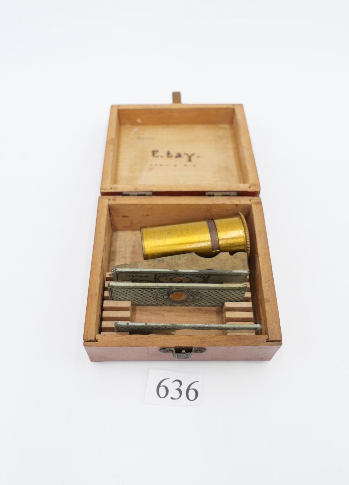 antik um 1880 - 1900 Mikroskop Taschenmikroskop Minimikroskop Reisemikroskop - Antikhandel-Stuttgart