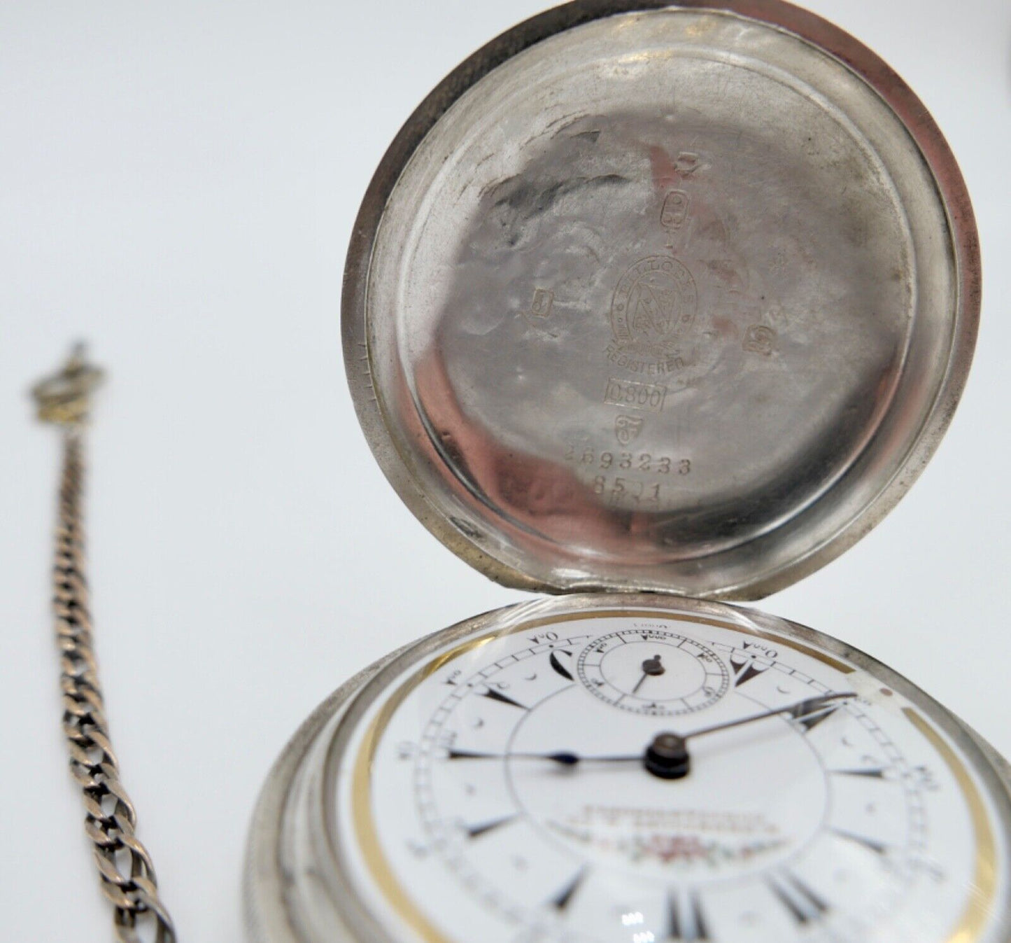 Antike Savonette Taschenuhr K. Serkisoff & Co 800 Silber Constantinople BILLODES - Antikhandel-Stuttgart