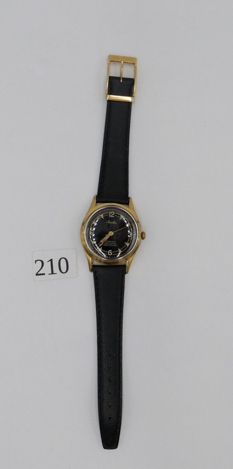 50er Jahre MAUTHE Contrachoc VW 100000 KM Herrenuhr Handaufzug Cal. 610 - Antikhandel-Stuttgart