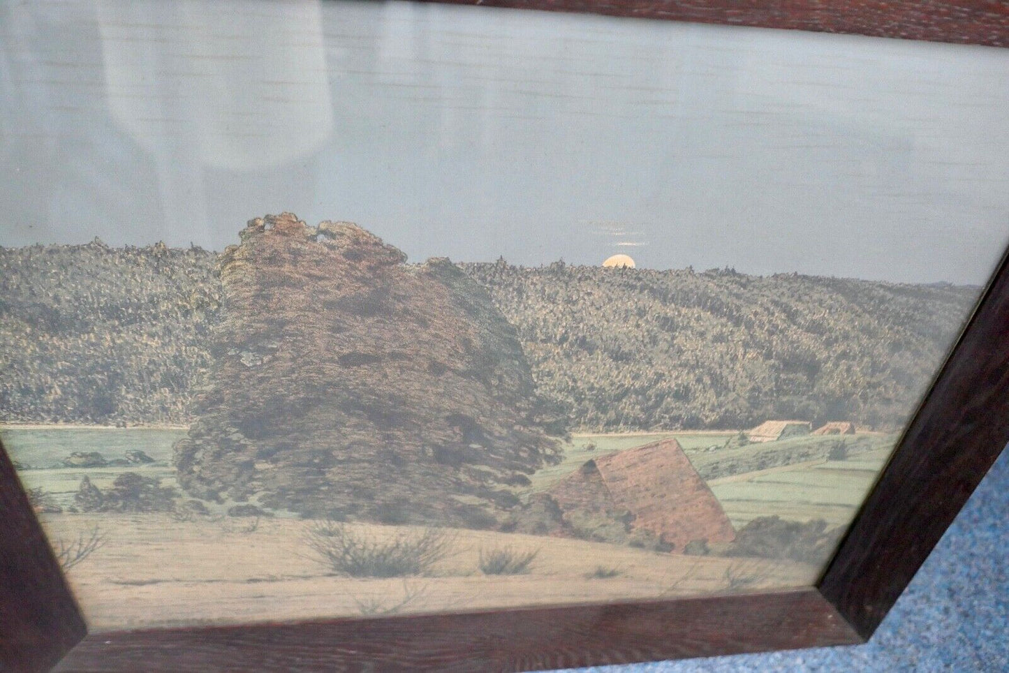 GUSTAV KAMPMANN 1859 - 1917 Farb - Lithographie " am Waldesrand " signiert - Antikhandel-Stuttgart