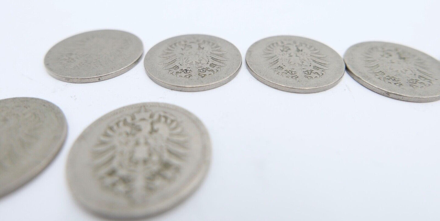 10x 10 Reichspfennig 1873 1875 1876 1888 Jäger J.4 s-ss - Antikhandel-Stuttgart