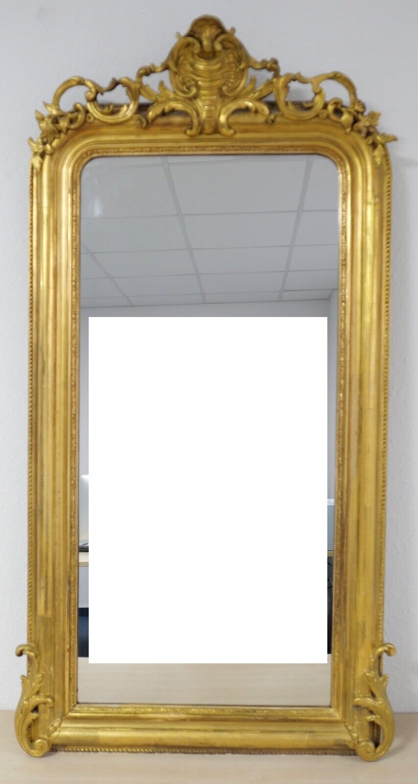 antiker großer Spiegel Anfang Mitte 19. Jhd im Louis XV Stil - Antikhandel-Stuttgart