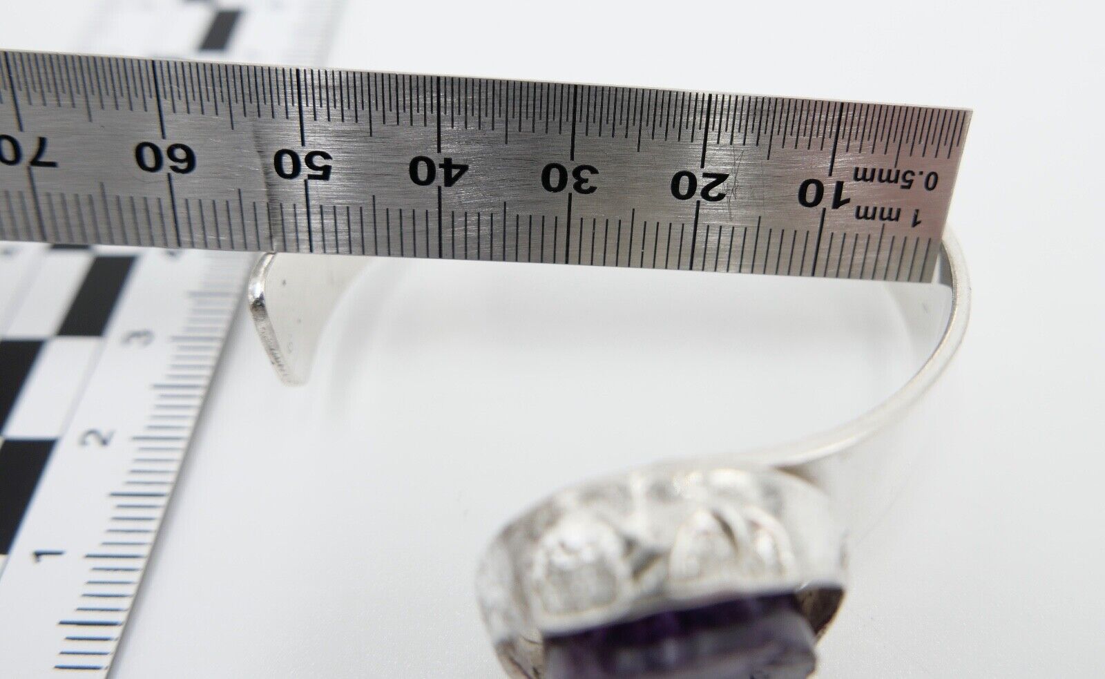 Amethyst 835 Silber Armband Armreif Armspange " PERLI " Guter Zustand RAR - Antikhandel-Stuttgart