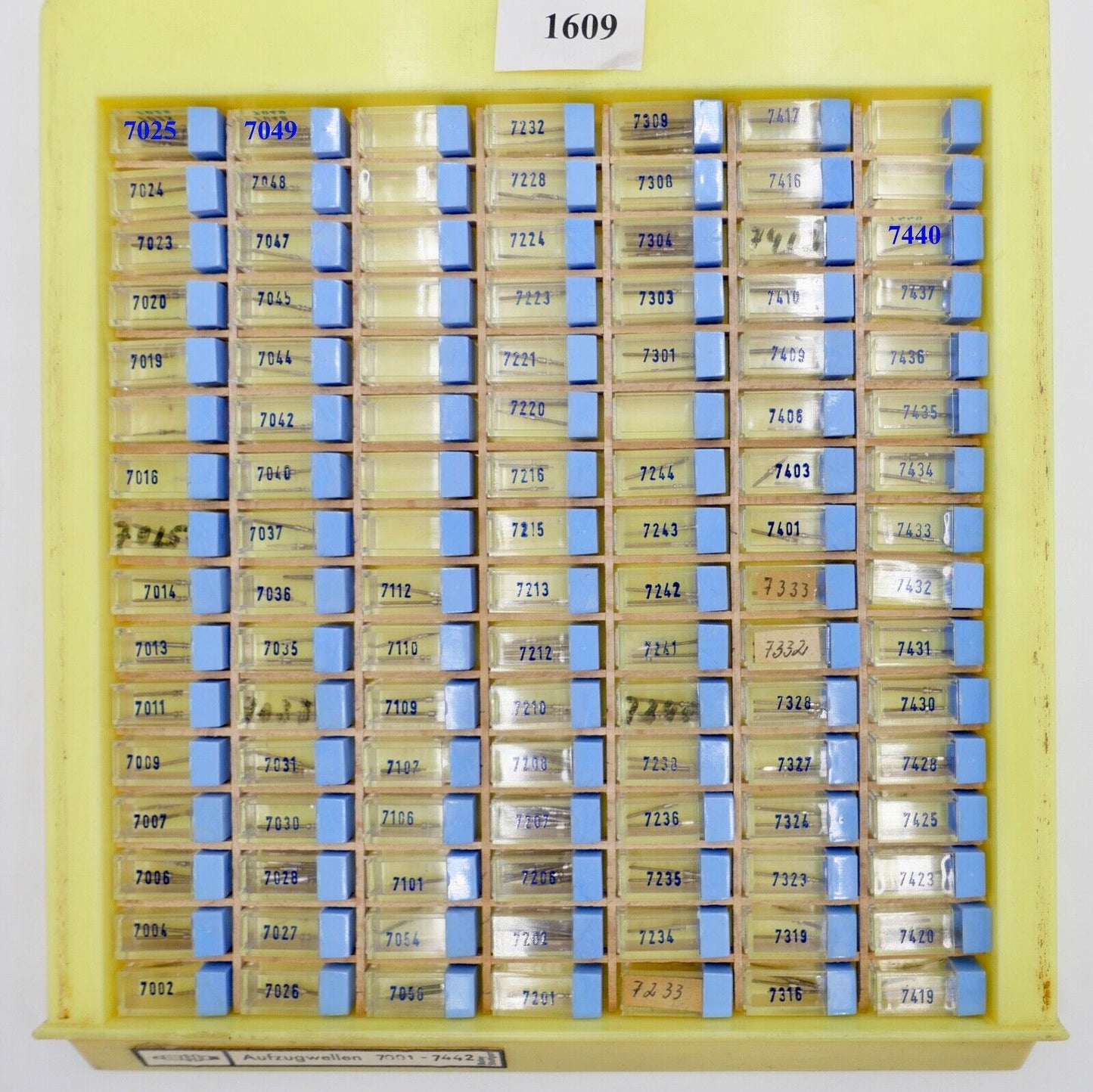 Konvolut AUFZUGSWELLE / AUFZUGSWELLEN 7001 - 7442 NEU BOLEY ( NOS ) - Antikhandel-Stuttgart