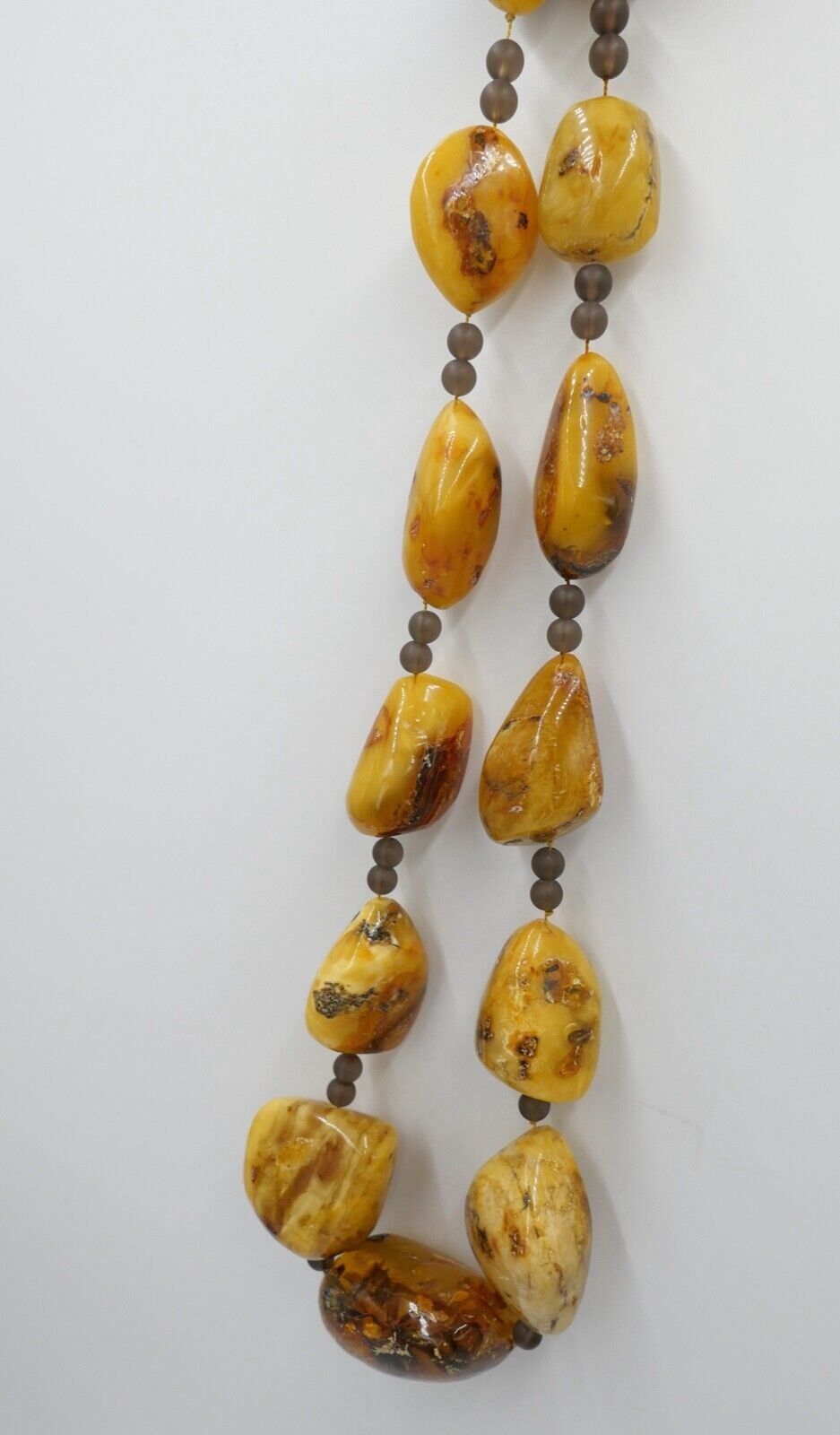 vintage XXL Bernstein Kette Halskette Collier 296,6 gr silber 925 - Antikhandel-Stuttgart