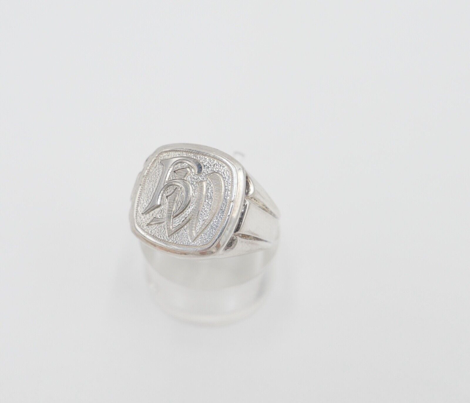 ART DECO Siegelring Monogramm HW WH Herrenring Ring 835 Silber Gr. 61 RW - Antikhandel-Stuttgart